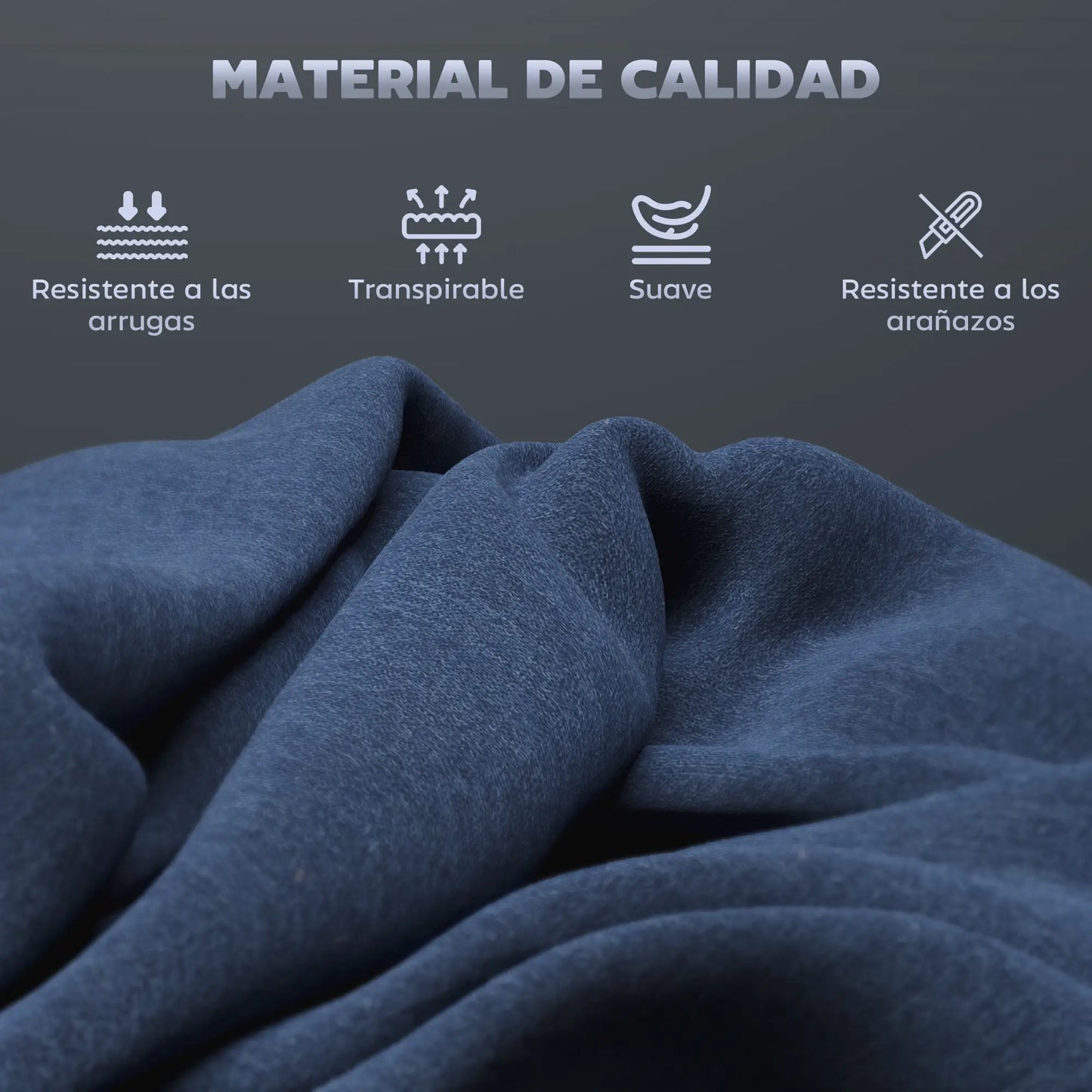 🪑 Set de 2 Taburetes Altos Tapizados en Terciopelo Azul con Patas de Acero – Diseño Moderno para Cocina, Isla o Barra