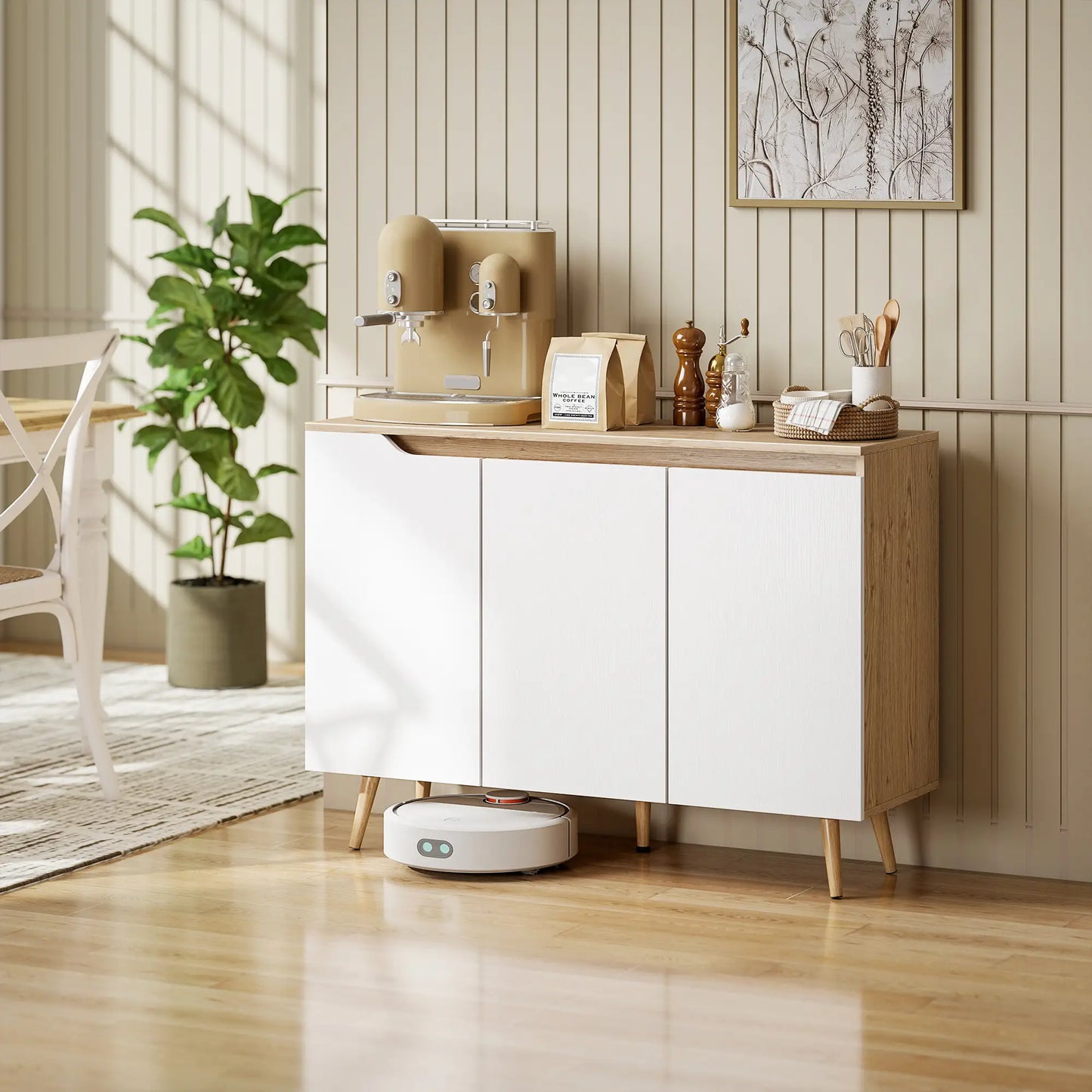🪑 Aparador de Salón STORAGE SIDEBOARD – 3 Puertas 107 cm