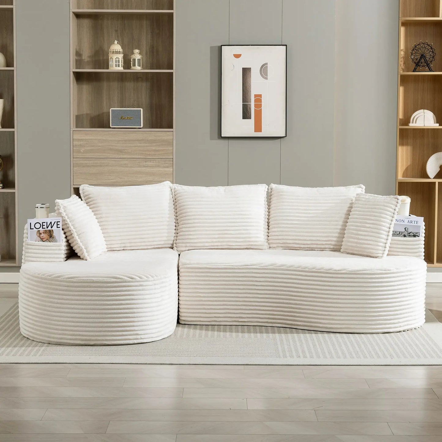 🛋️ BOGESOFA DE PANA – DISEÑO CONFORTABLE, PORTAVASOS Y COJINES