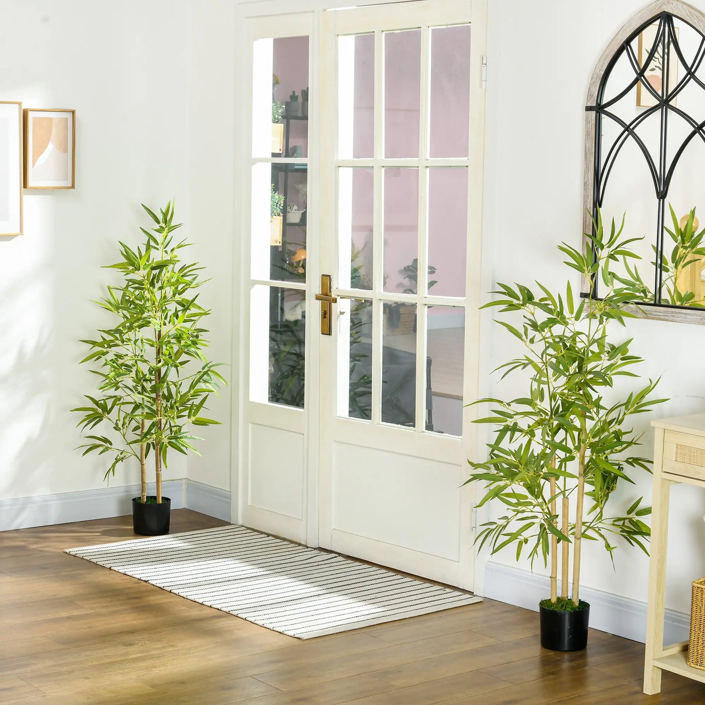 🎋 SET DE 2 PLANTAS ARTIFICIALES DE BAMBÚ 120 CM – REALISMO Y ELEGANCIA PARA TU HOGAR