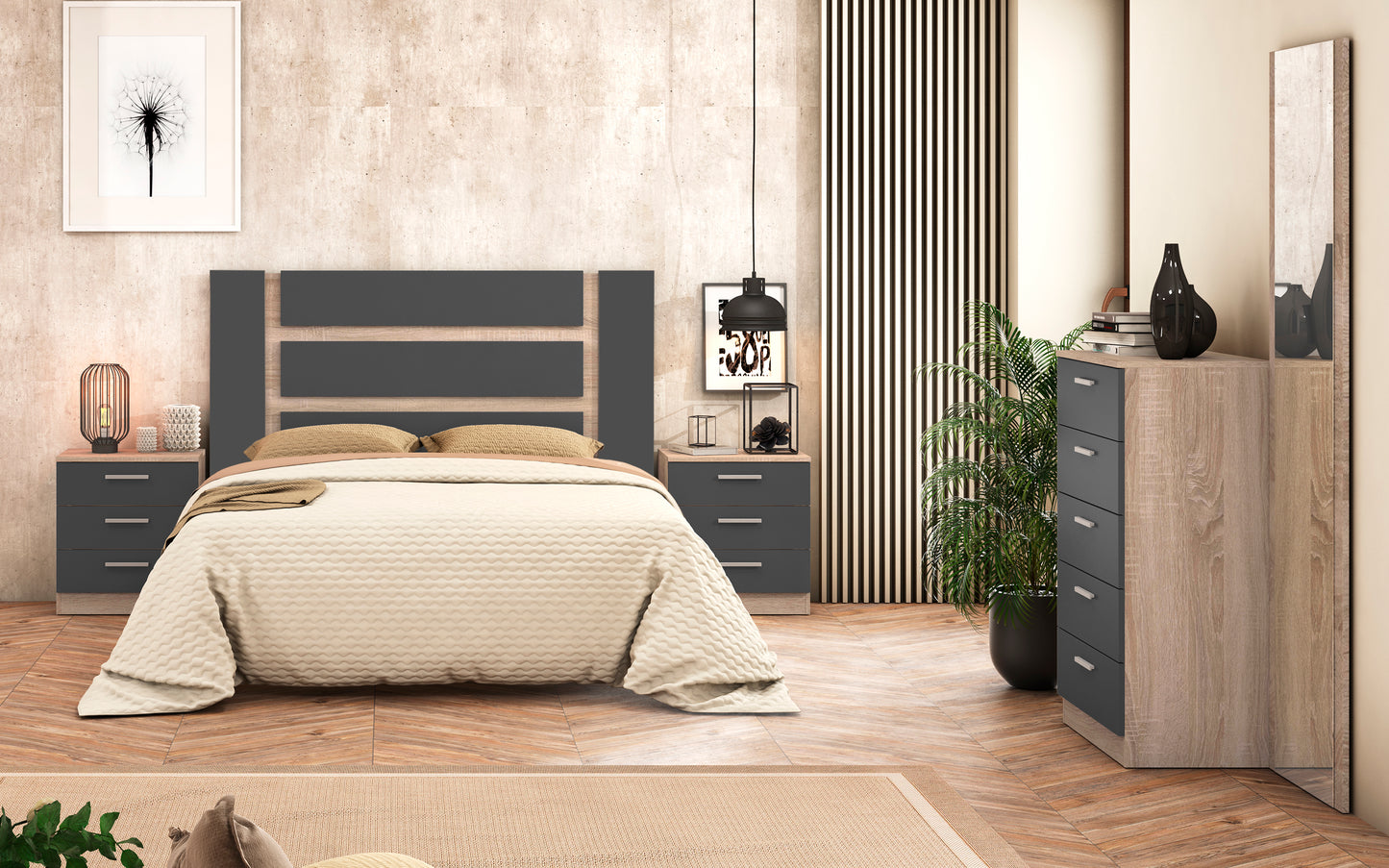 🛏️ DORMITORIO MONIKA 03 · DISEÑO ACTUAL, ALMACENAJE Y ELEGANCIA