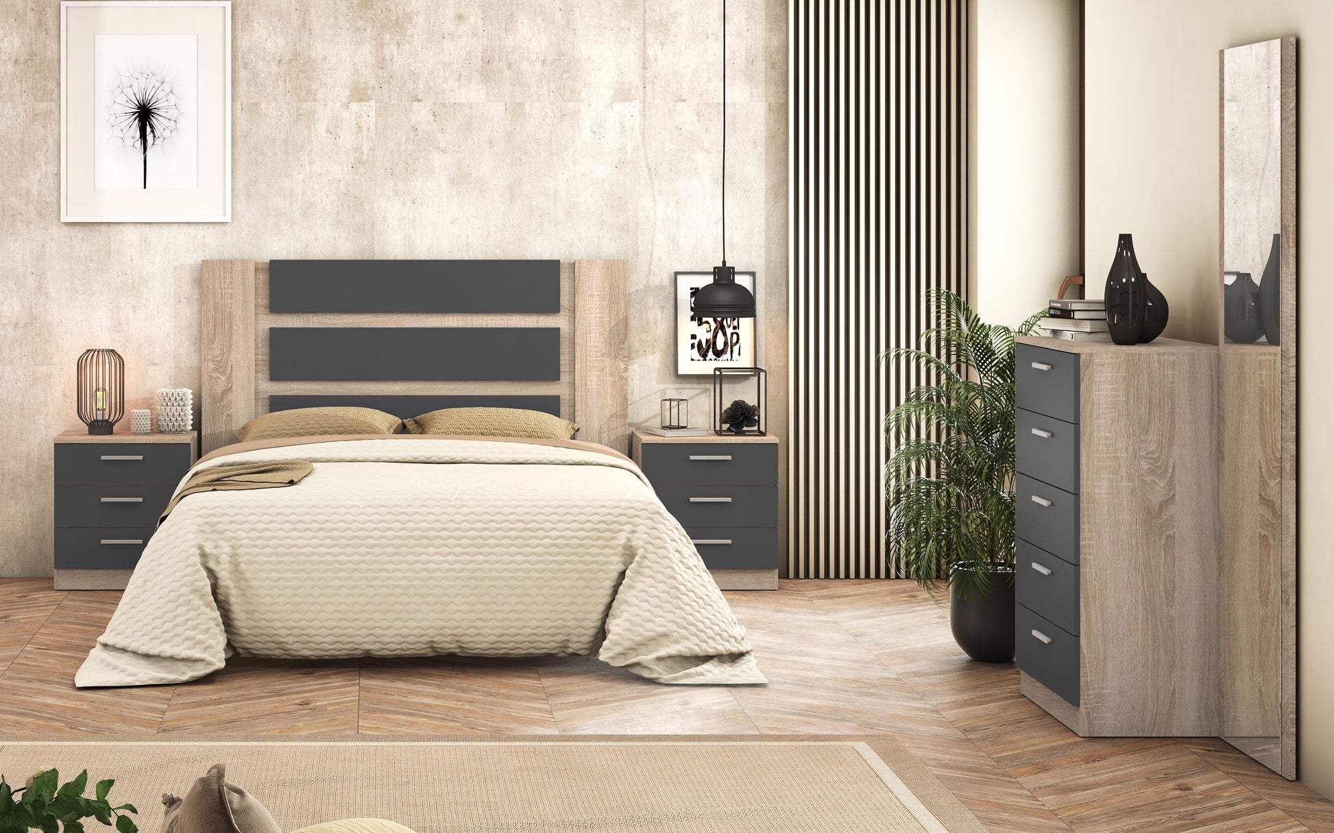 Dormitorio de Matrimonio MONIKA – Ambiente 03 - JAM MUEBLES