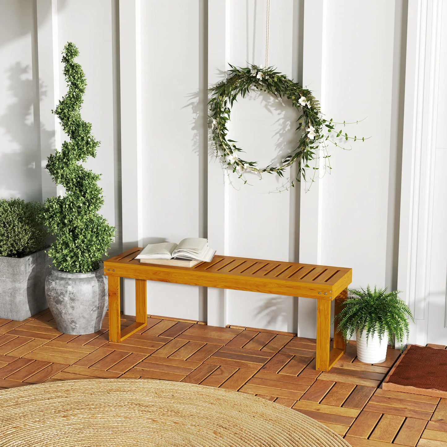 🌿 Banco de Jardín TEKA RELAX 120 cm 2 Plazas