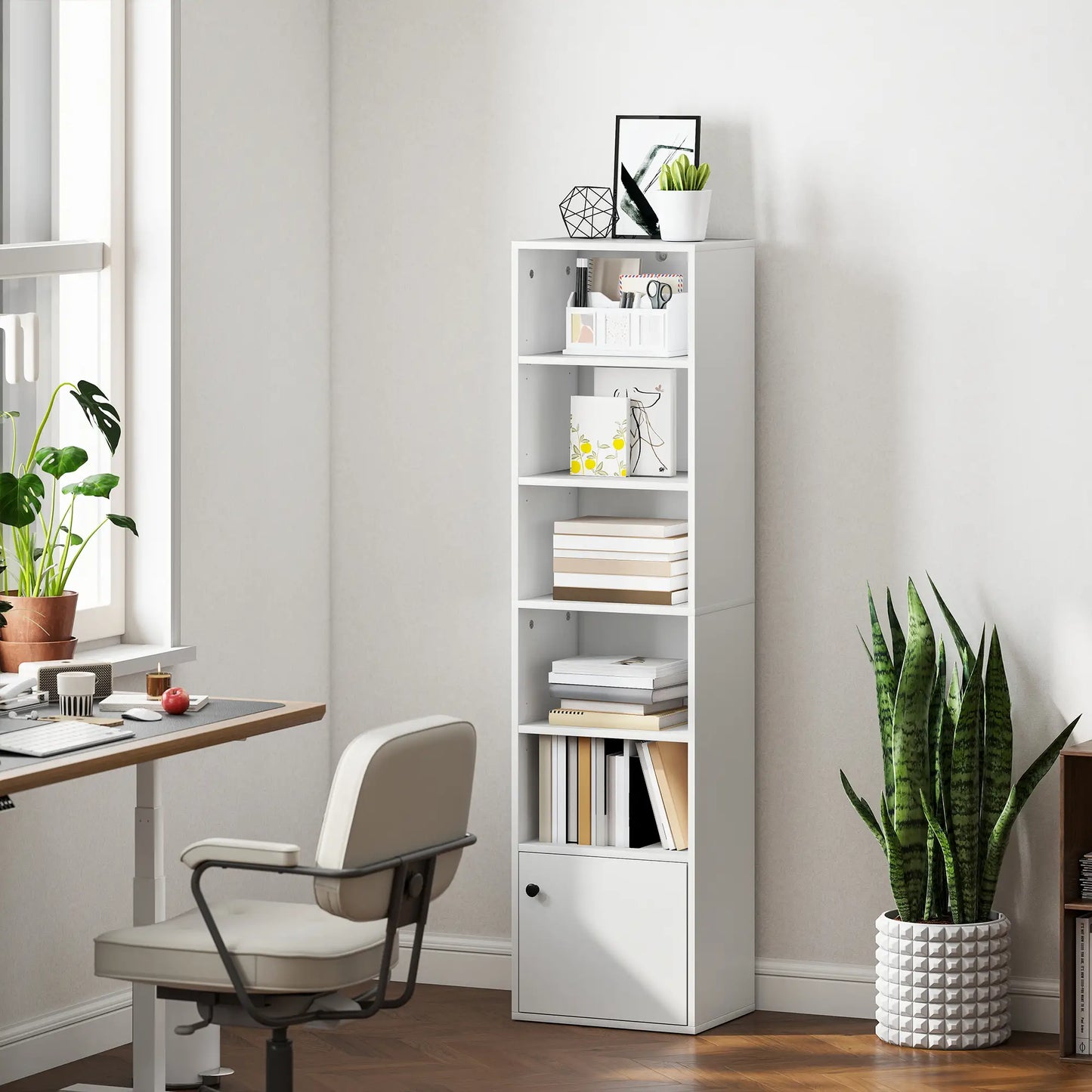 📚 Librería VERTICAL PLUS – 5 Niveles con Puerta