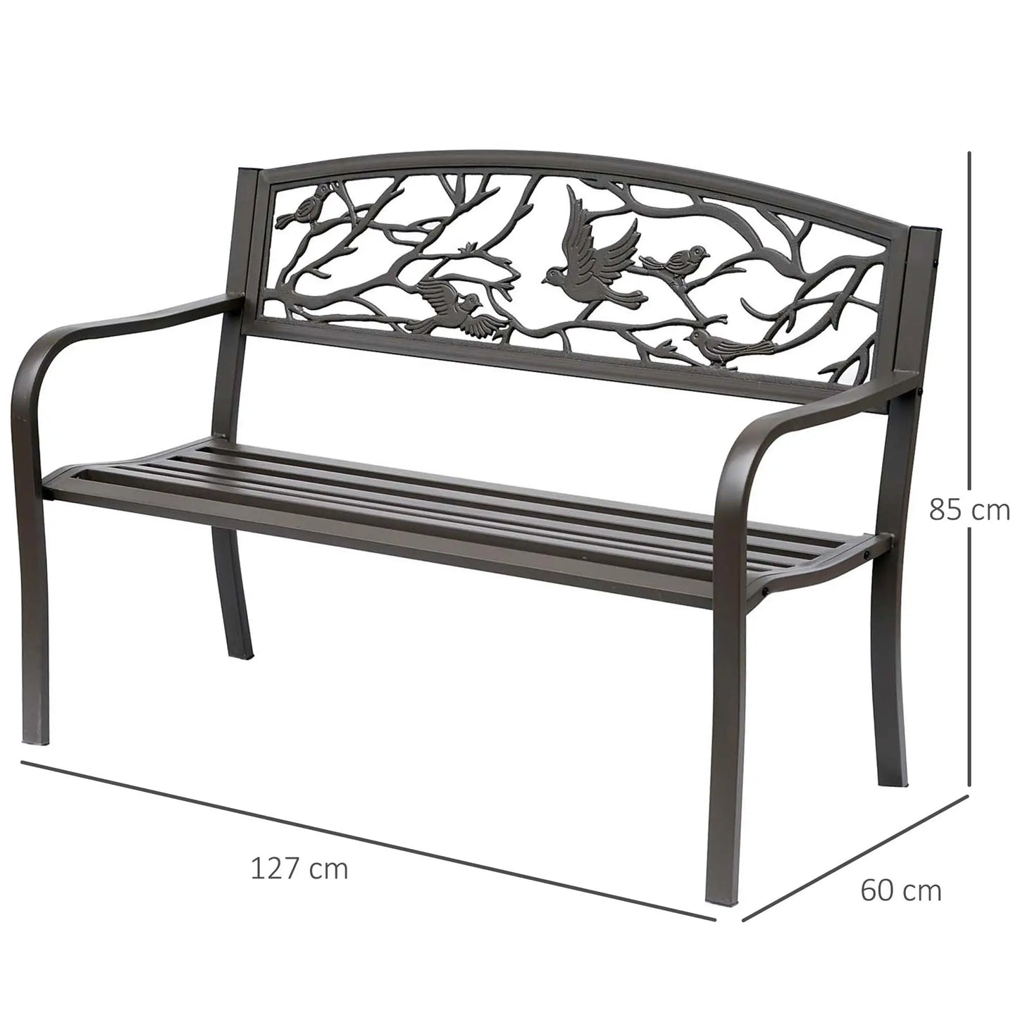 🌿 Banco de Jardín Modelo Bird Garden 2 Plazas Acero Diseño Decorativo