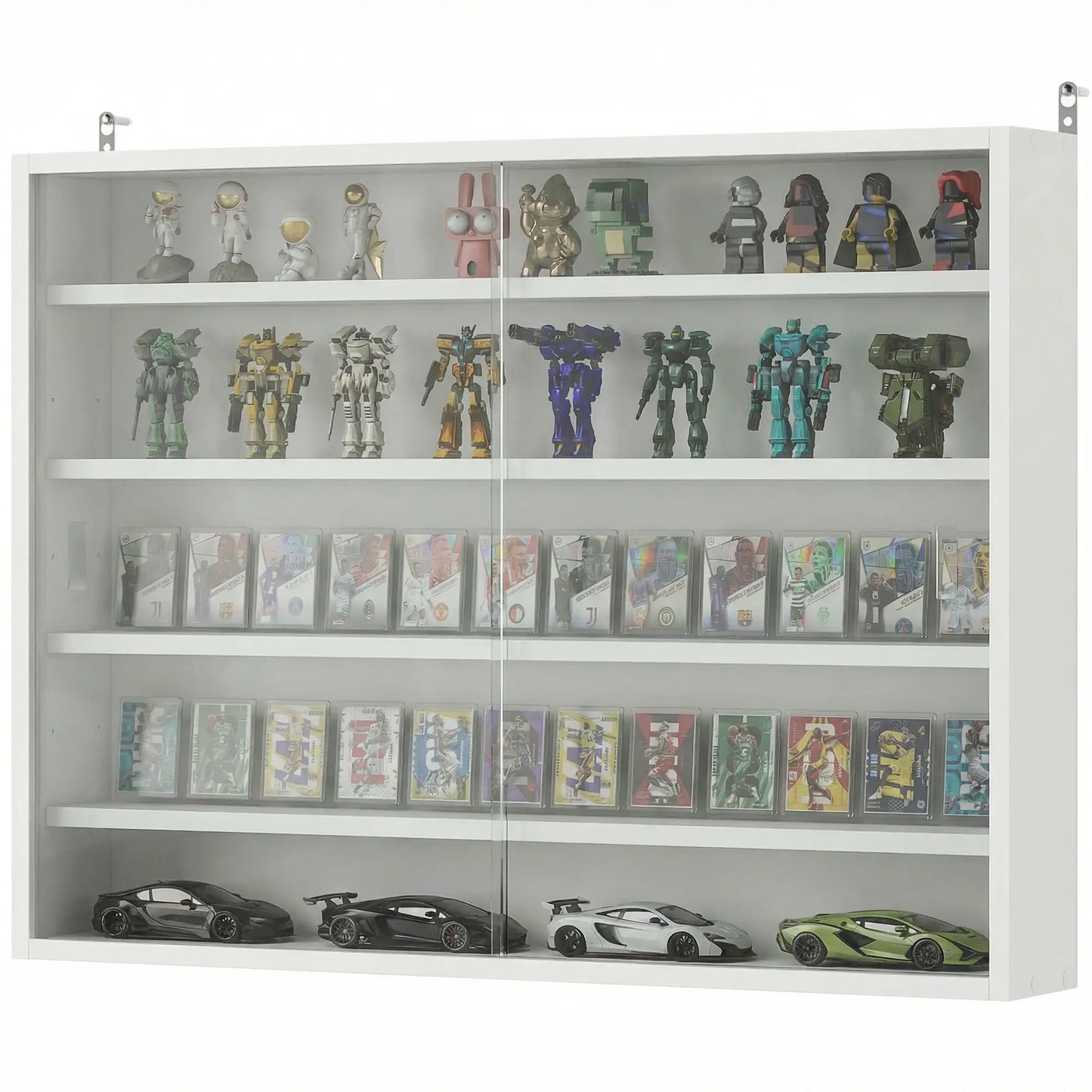 🪟 Vitrina de Pared DISPLAY WHITE – 80 cm con Puertas Correderas