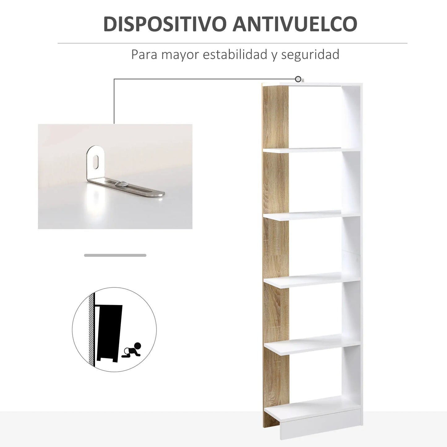 📚 Estantería de Almacenaje STORAGE SLIM 5 – 170 cm