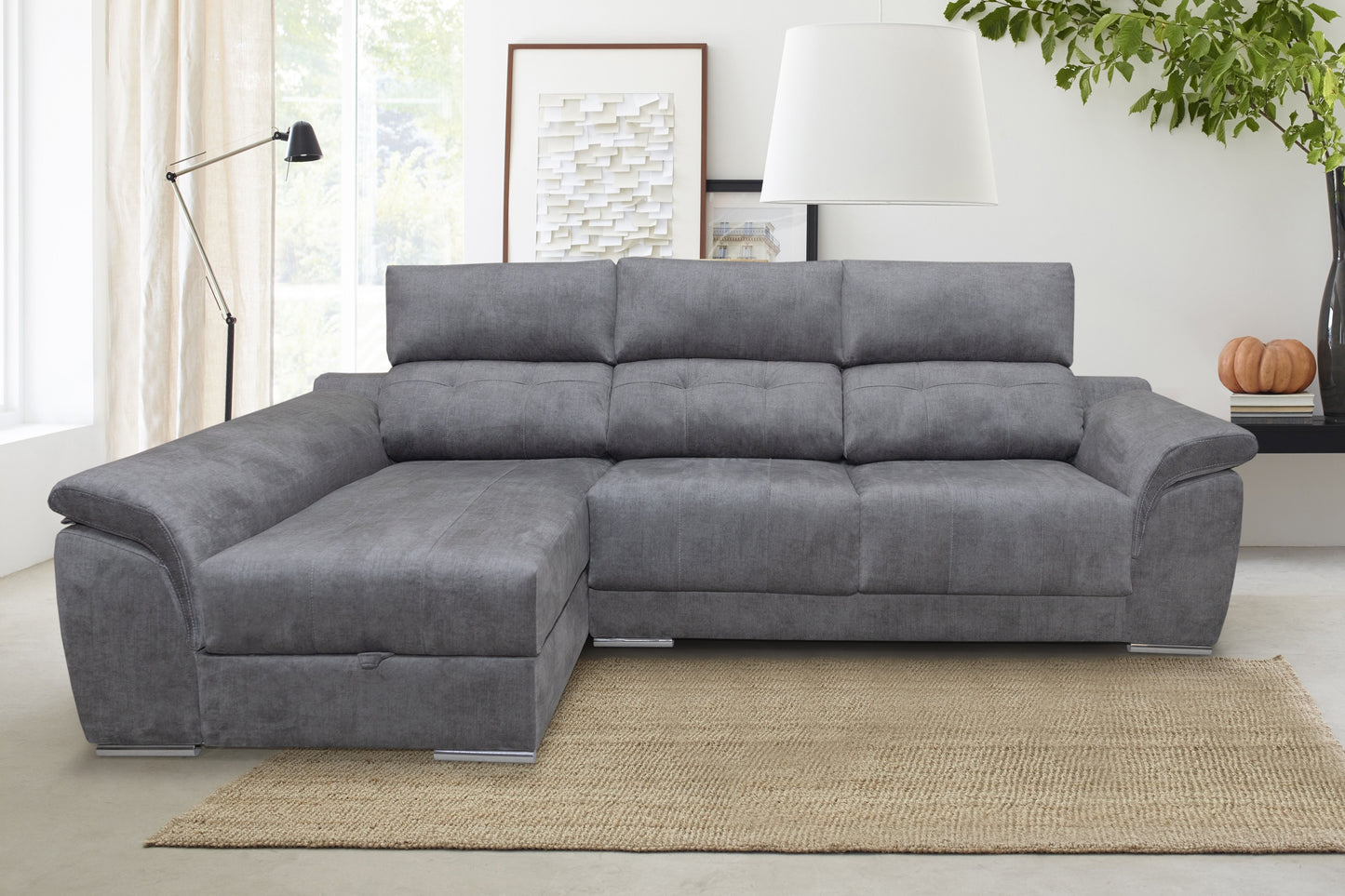 🛋️ CHAISE LONGUE “MODELO PIRINEOS” – EXTRAÍBLE, RECLINABLE Y CON ARCÓN
