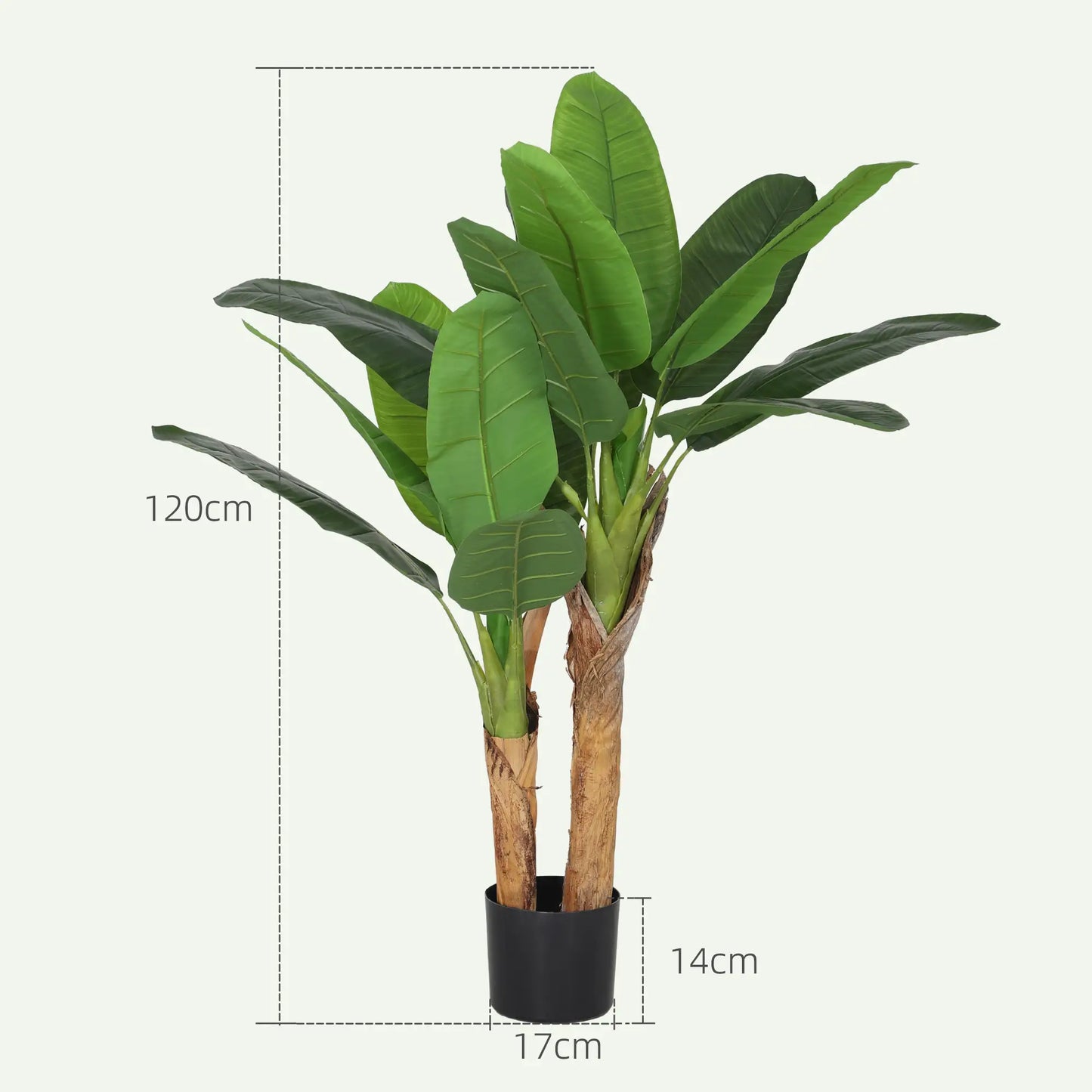 🌿 PLANTA ARTIFICIAL BANANERA 120 CM – REALISMO TROPICAL PARA TU HOGAR