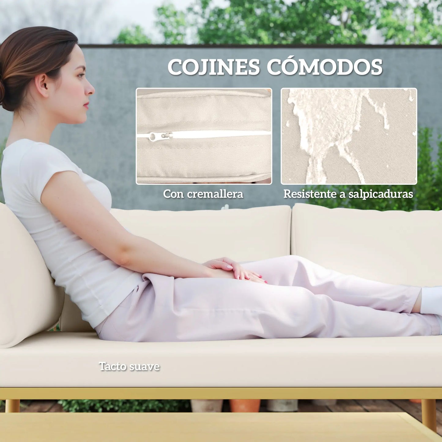 🌿 CONJUNTO DE JARDÍN MODULAR 5 PLAZAS BARATO “BOHORIA” – SOFÁ EN L + MESA RATÁN