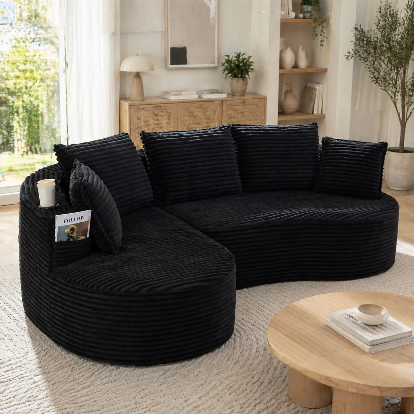 🛋️ BOGESOFA DE PANA – DISEÑO CONFORTABLE, PORTAVASOS Y COJINES