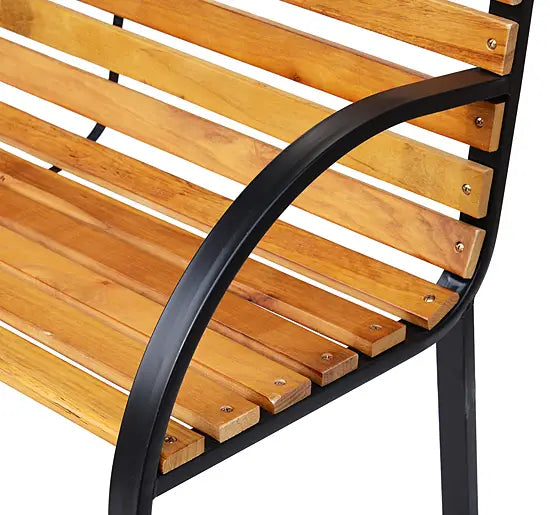 🌿 Banco de Jardín Modelo Wood Steel Balance 2 Plazas Madera y Acero