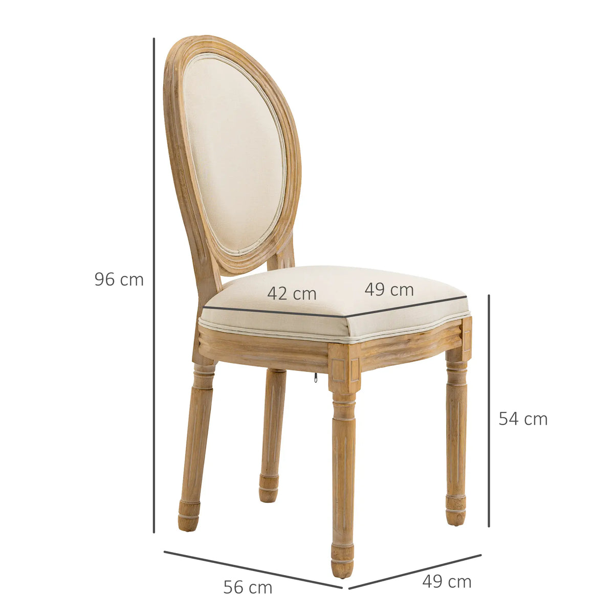 🪑 PACK 2 SILLAS MEDALLÓN VERSALLES – ESTILO LUIS XVI EN BEIGE CON MADERA MACIZA