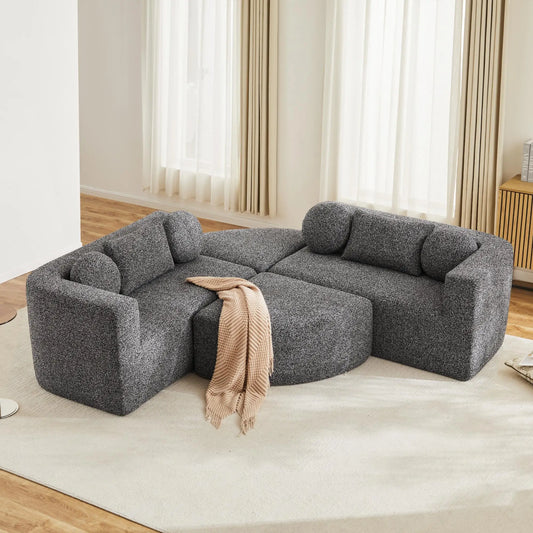 🛋️ SOFÁ CAMA MODULAR “CLOUD” – CHENILLA, ESPUMA DE ALTA ELASTICIDAD Y MUELLES ENSACADOS