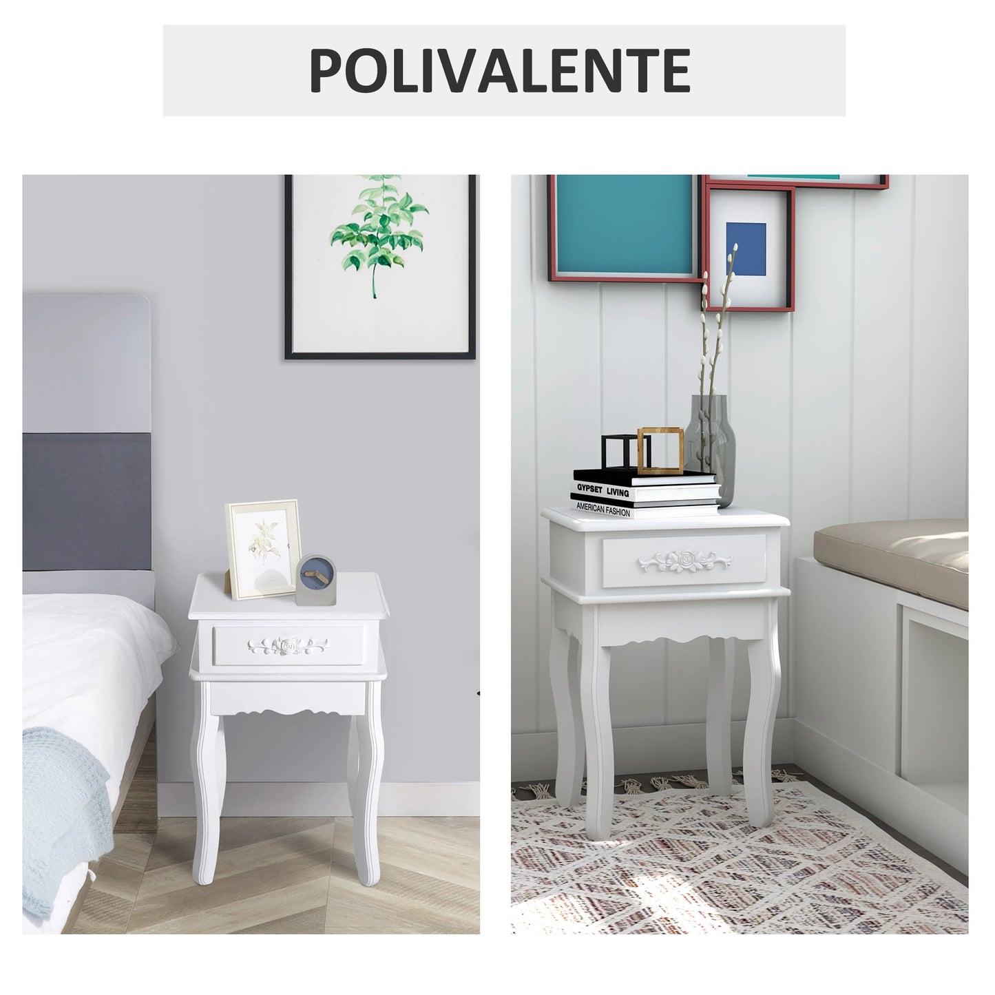 🛏️ Mesita de Noche SWEET HOME – 1 Cajón 60 cm