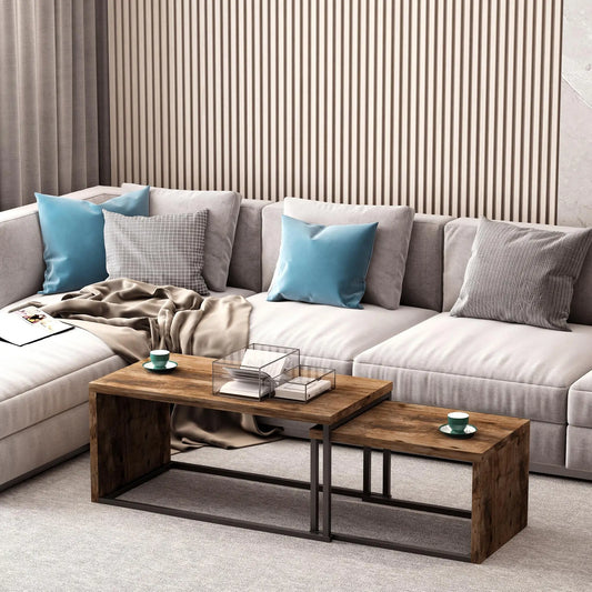 🛋️ Mesas de Centro NIDO INDUSTRIAL – Set 2 Mesas