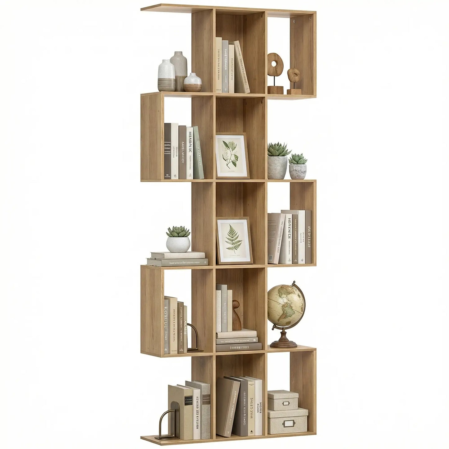 📚 Librería Modelo ZIGZAG – Diseño en S de Gran Capacidad