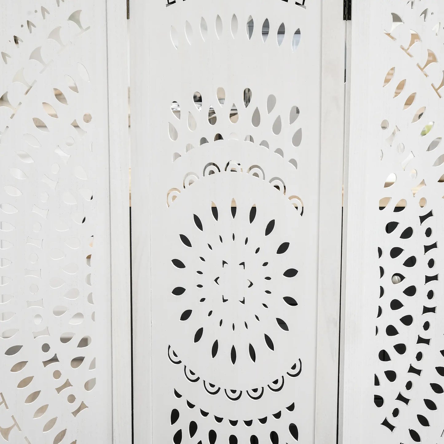 🚪 BIOMBO PLEGABLE DE MADERA 3 PANELES 120 × 170 CM – DISEÑO TALLADO, PRIVACIDAD Y ELEGANCIA
