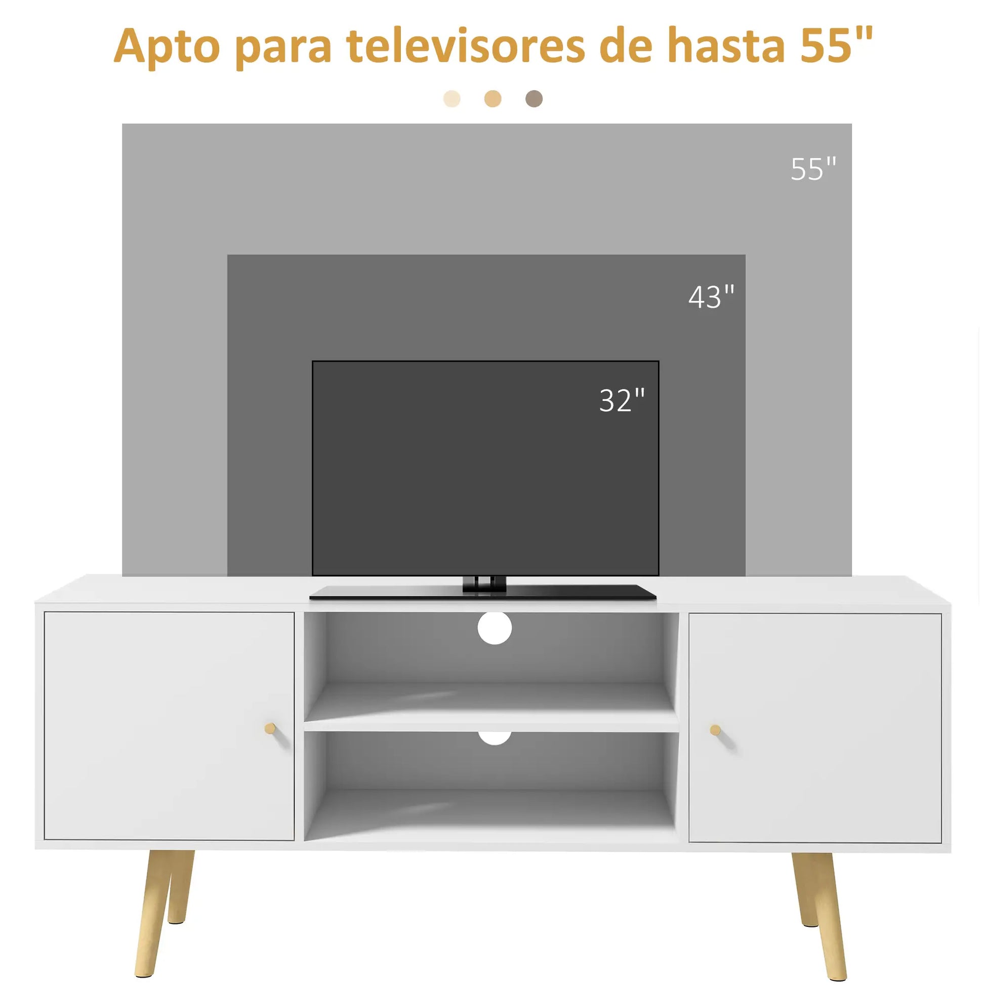 MUEBLE DE TV BLANCO MODELO NORDIK image 1