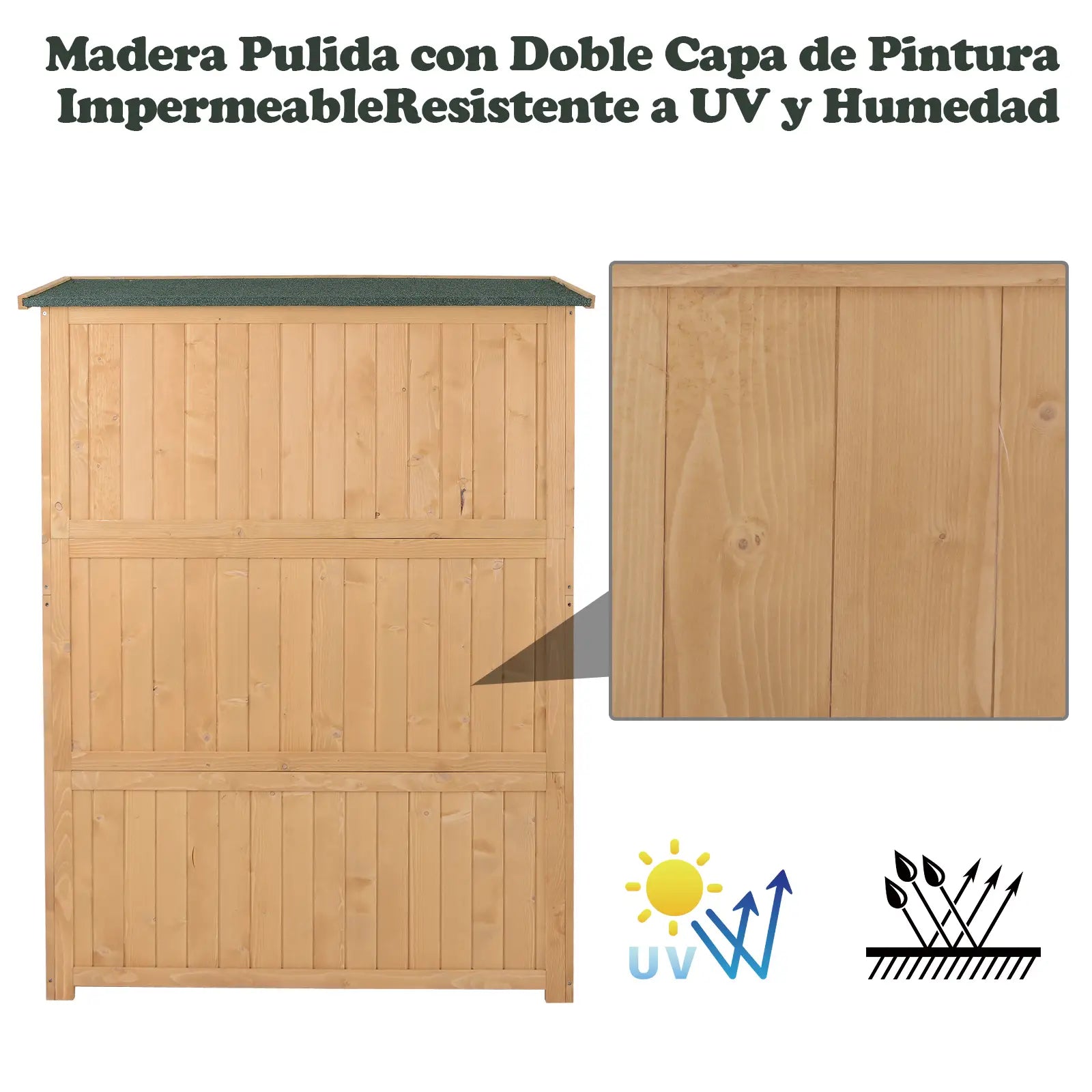 ARMARIO DE JARDÍN WOODGARDEN 127 – MADERA NATURAL image 6