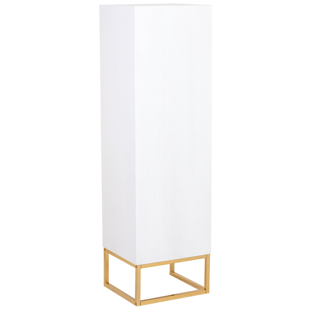ARMARIO MARTA DE MADERA Y METAL BLANCO 1 PUERTA CON 3 ESTANTES image 6