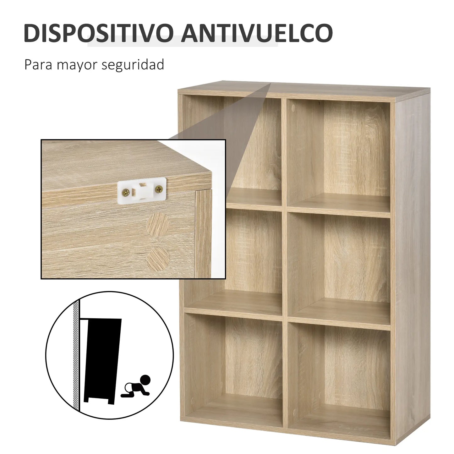 📚 Librería Modelo CUBIK ROBLE – Orden Modular con Estilo