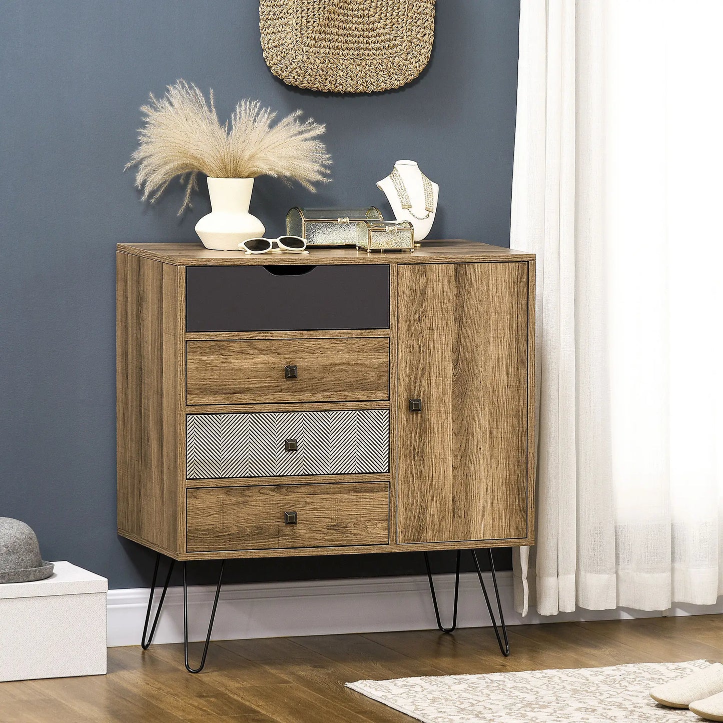 CÓMODA BOHO MADERA “BOHO MOSAIC FOUR DRAWER” image 0