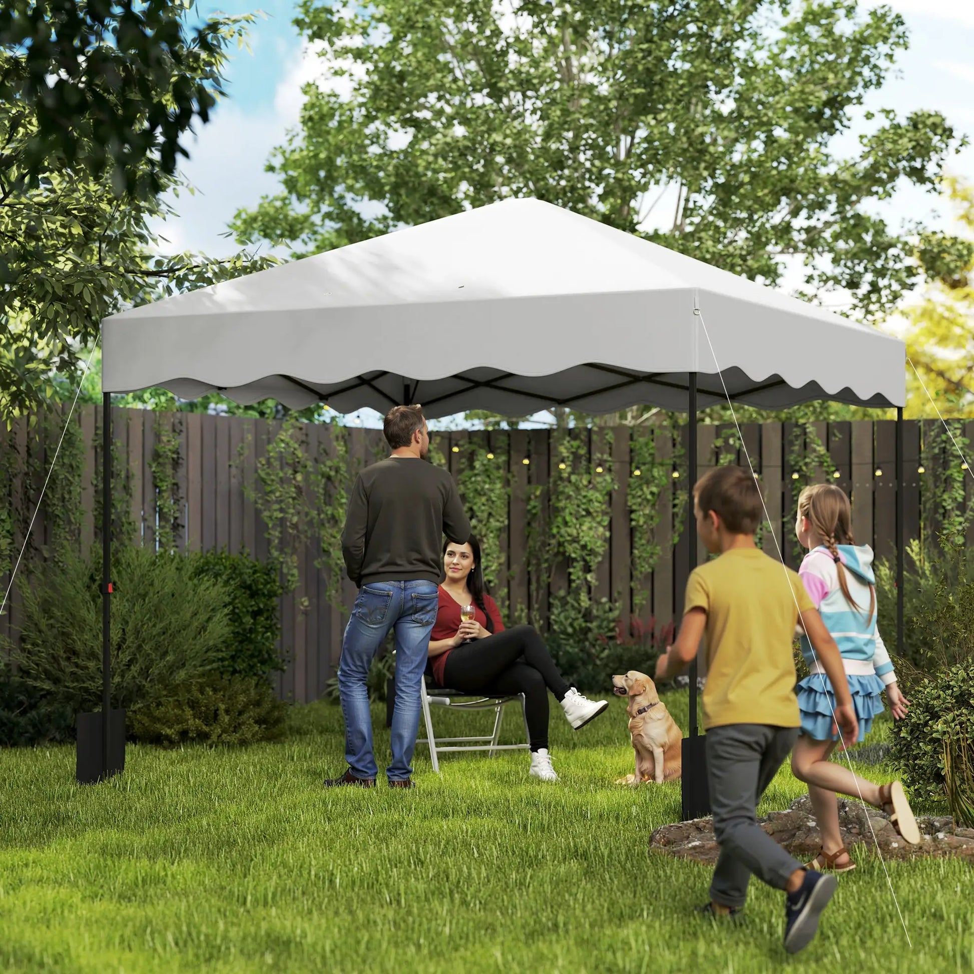 CARPA PLEGABLE DE JARDÍN AURA SHADE 3X3 BLANCA image 5