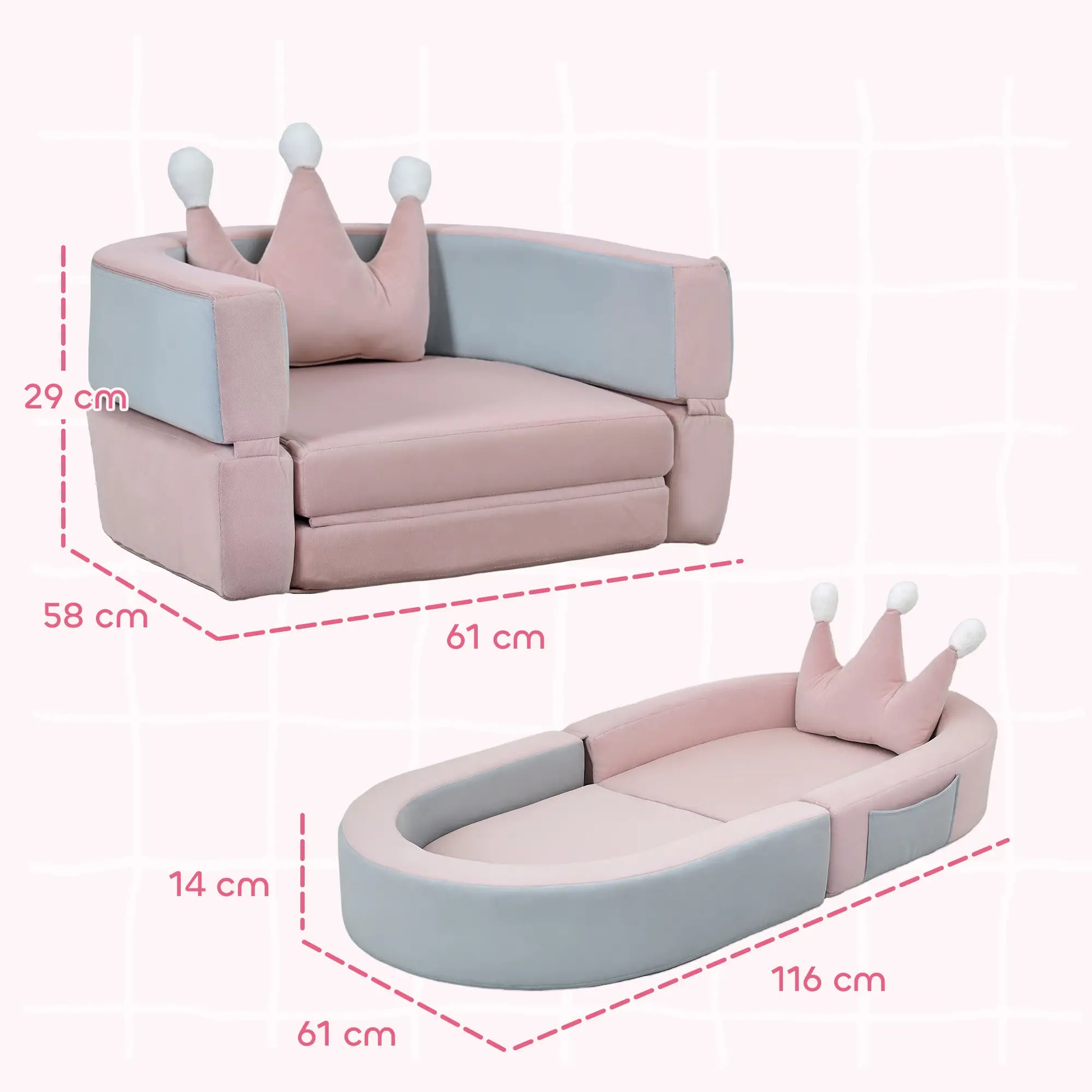 SOFÁ INFANTIL CORONA DREAM image 2