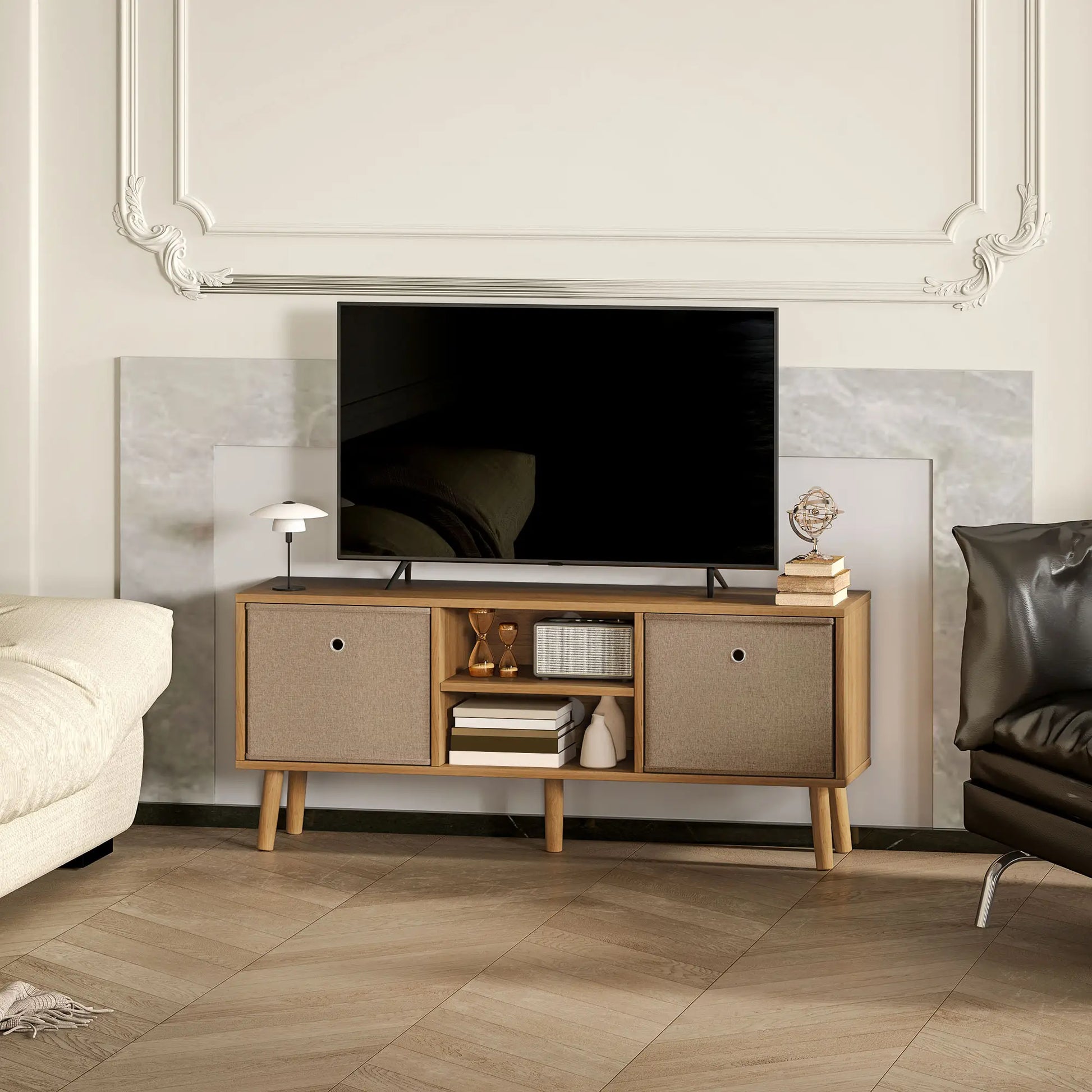 MUEBLE TV 110 CM MADERA & MARRÓN image 5