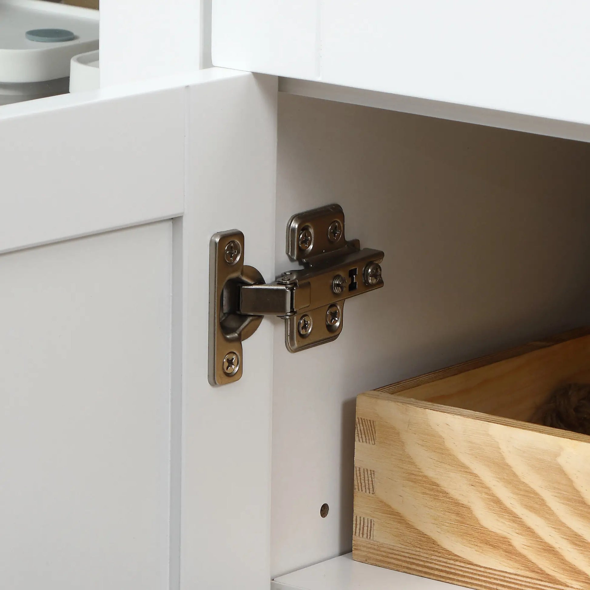 APARADOR DE COCINA BLANCO CON PUERTAS DE VIDRIO Y CAJONES – MODELO CLASSIC image 7