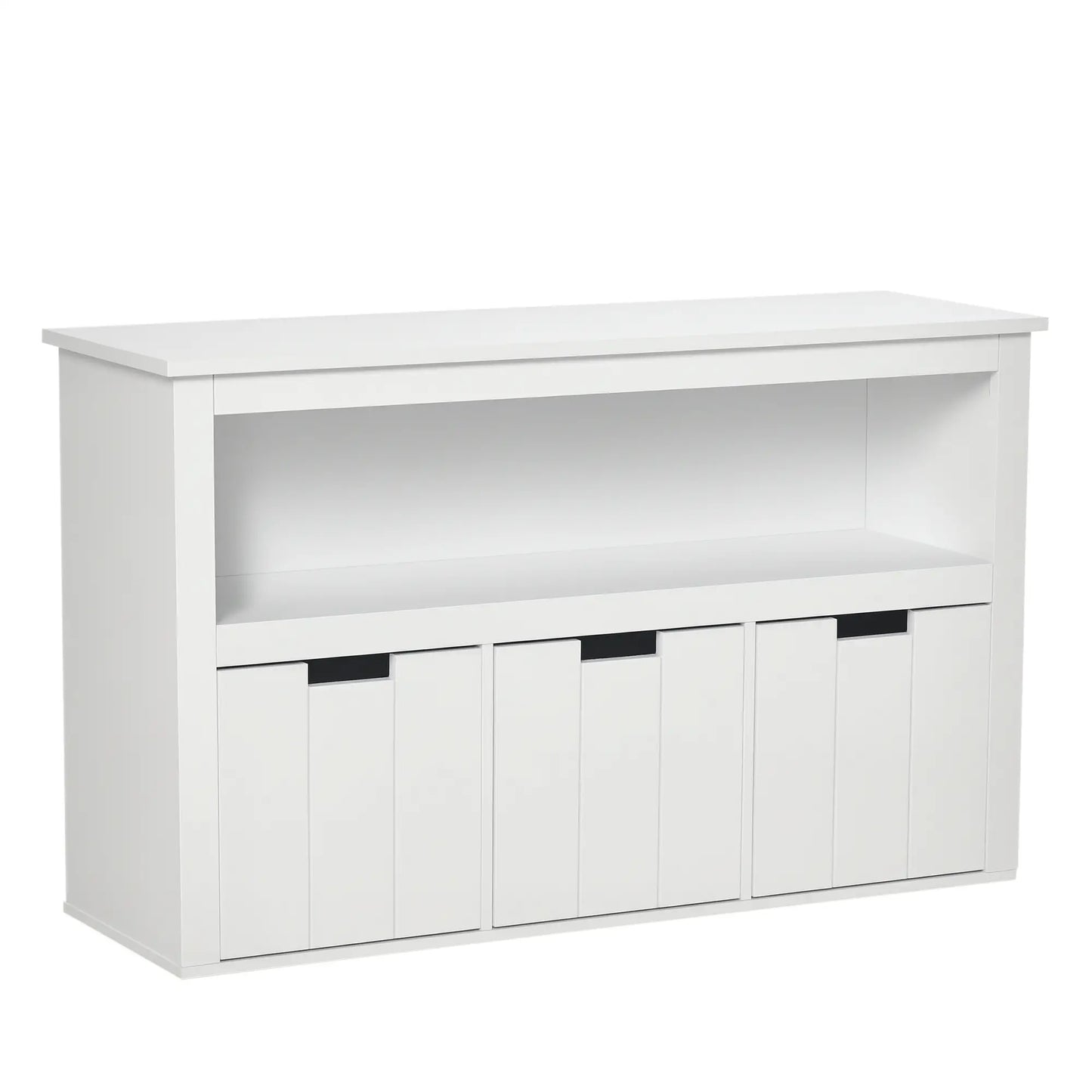 APARADOR DE SALÓN BLANCO CON 3 CAJONES Y ESTANTES – MODELO NORDIK image 1