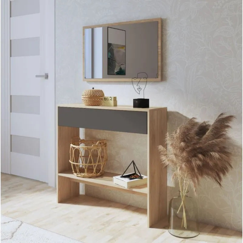 Recibidor de 1 Cajón con Espejo DONALD image 0