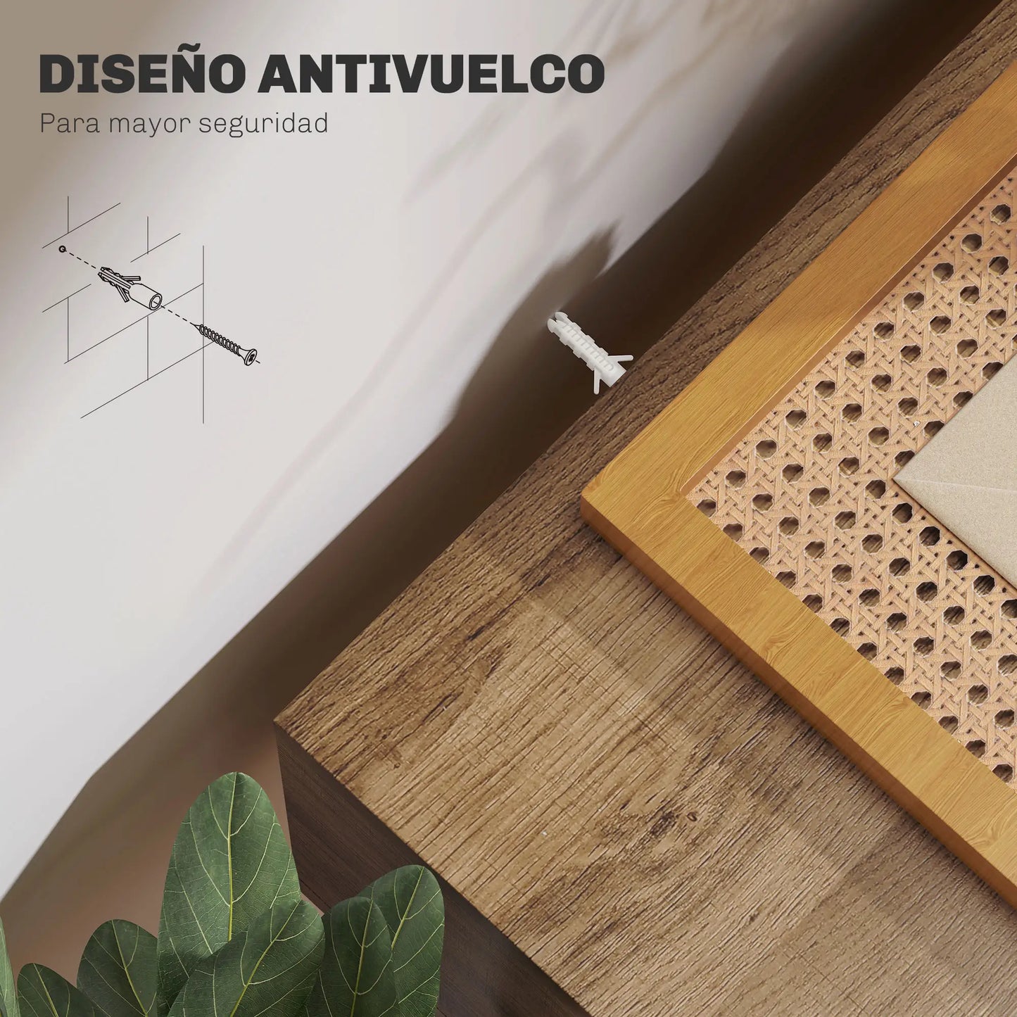 MESA CONSOLA BOHEMIA “NATURAL HARP 3 DRAWERS” image 2