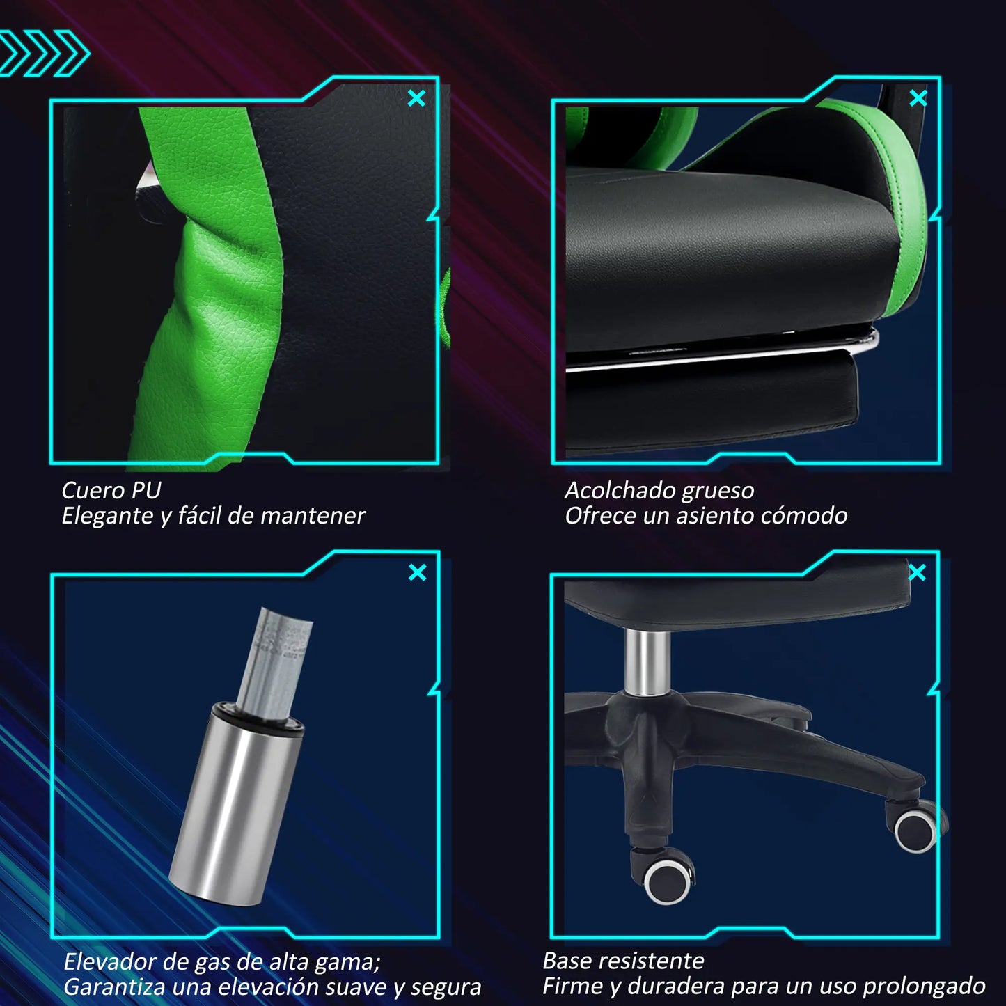 SILLA GAMING MODELO GREENRACE PRO image 5