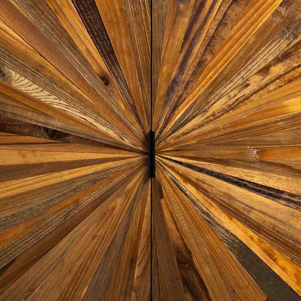 APARADOR TAKI DE MADERA RECUPERADA NEGRA 2P + 2C image 4