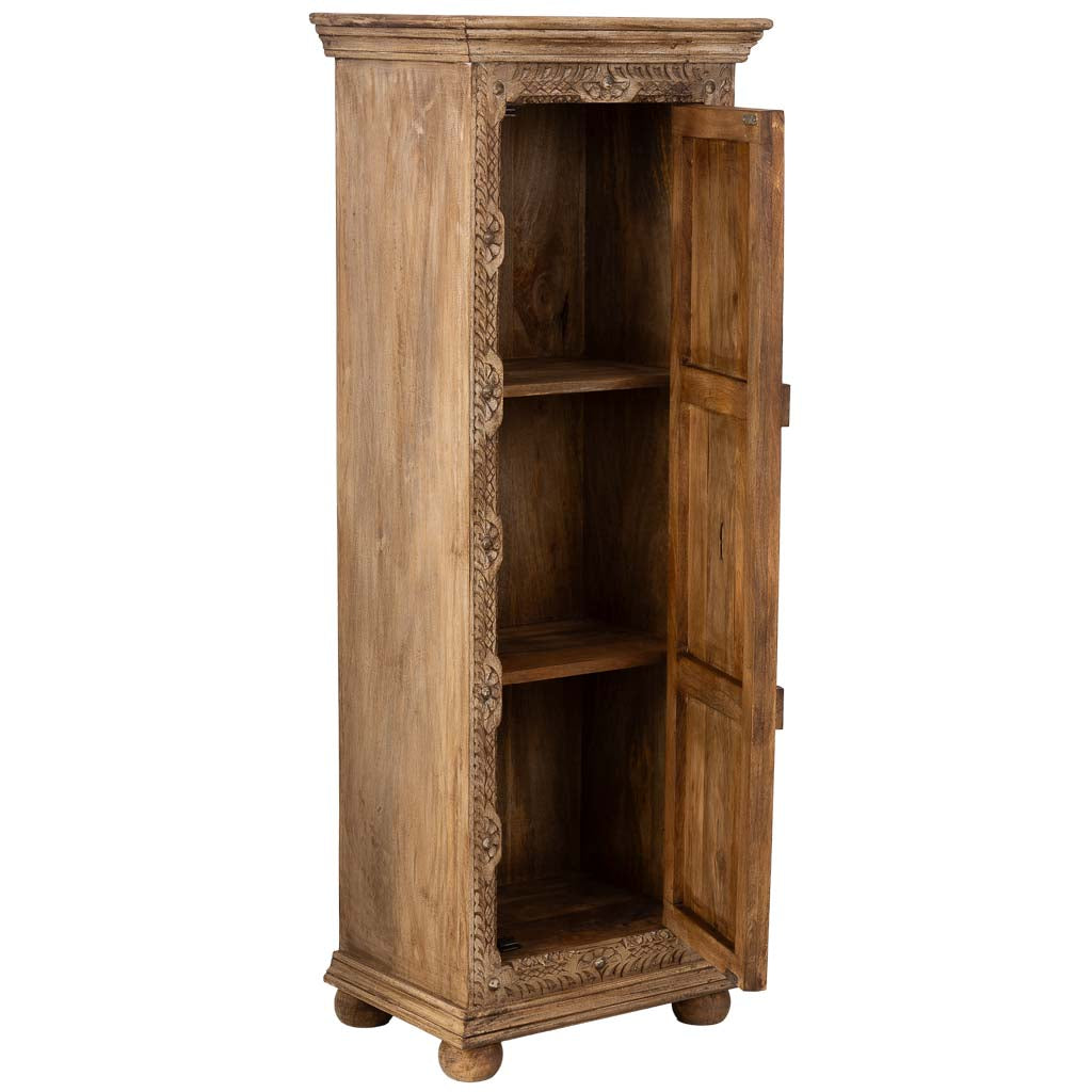 ARMARIO DALIAN BEIGE COMPACT ARTESANAL DE MADERA MACIZA image 1