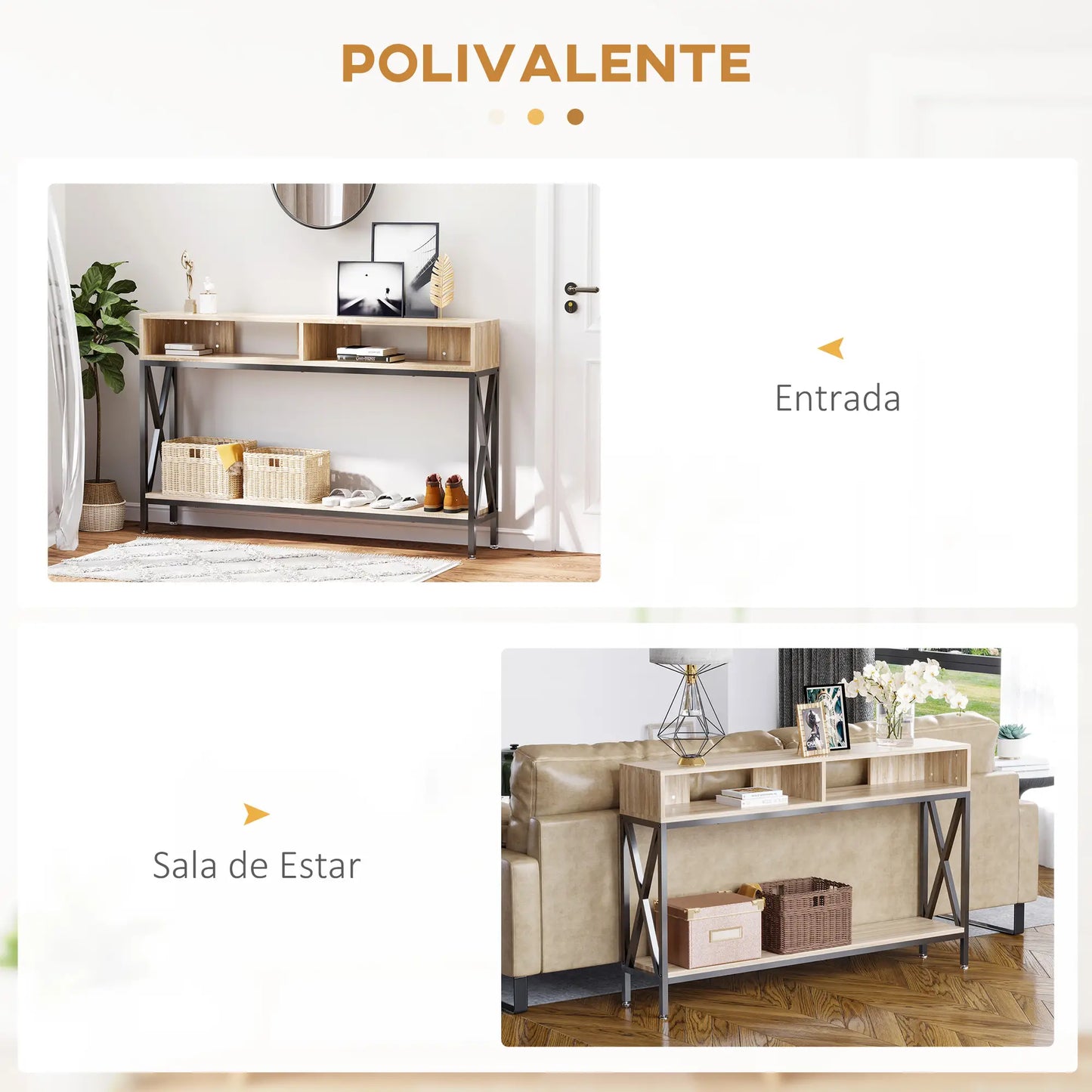 CONSOLA INDUSTRIAL ROBLE & NEGRO “URBAN X STORAGE 120” image 2