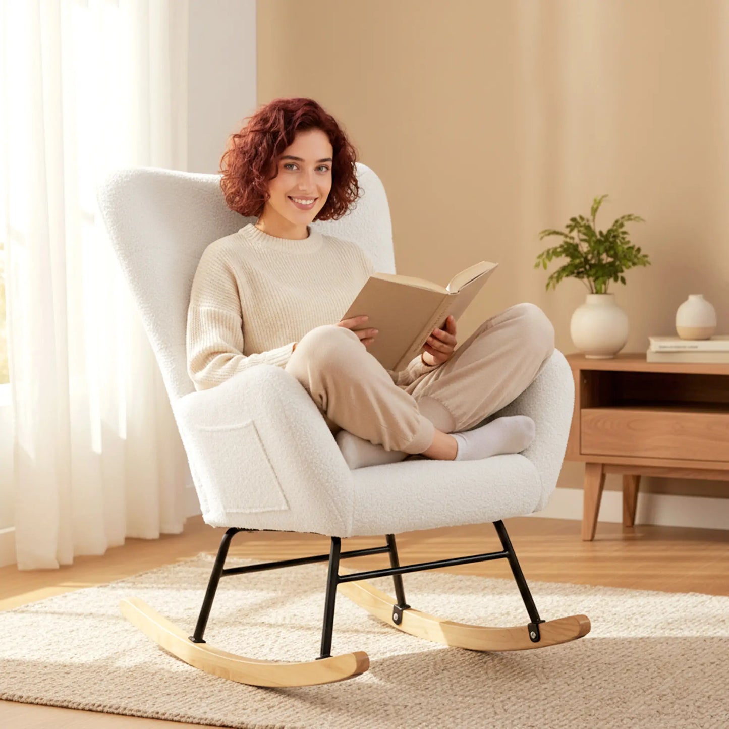 MECEDORA MODELO NORDIC TEDDY – BUTACA MECEDORA TAPIZADA image 12