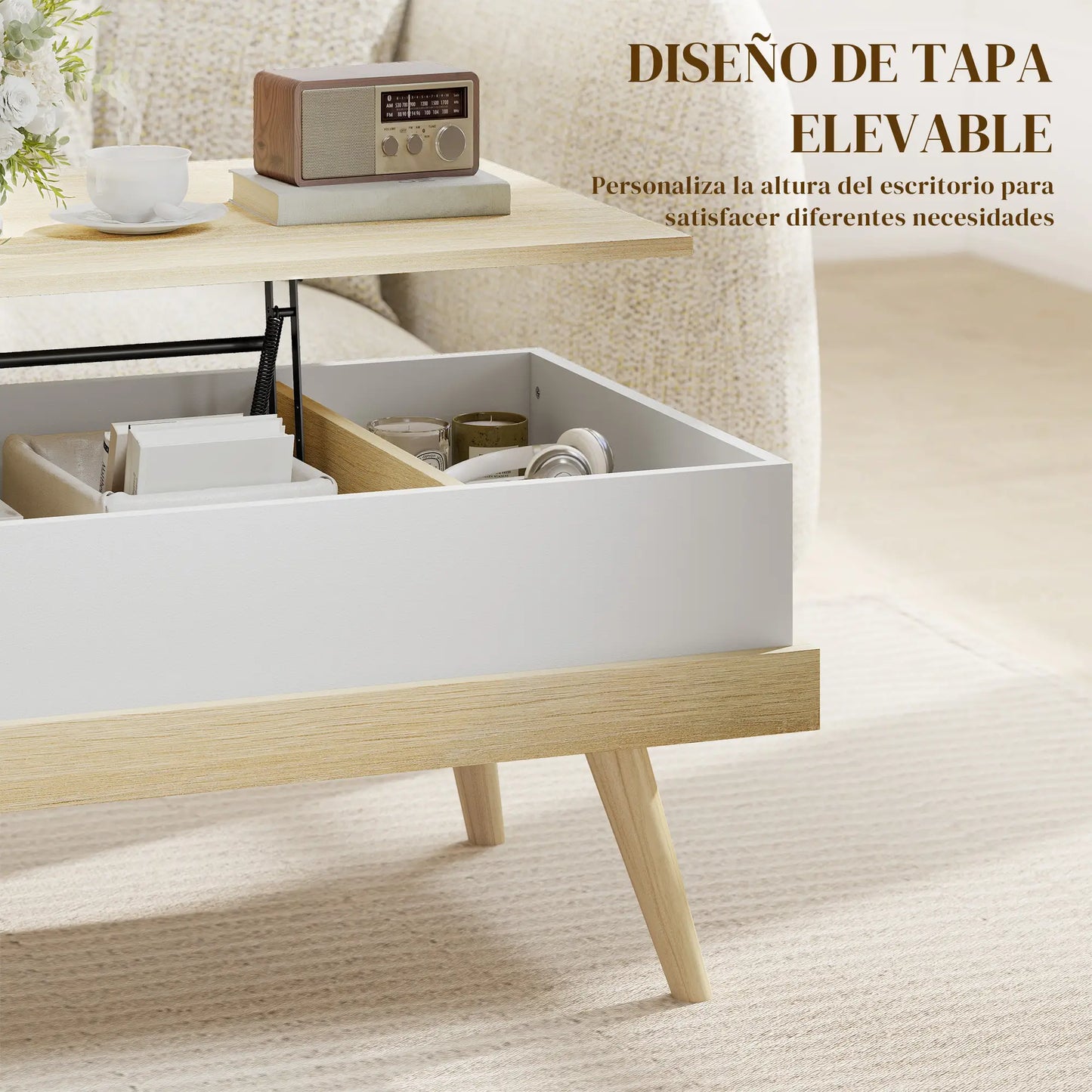MESA DE CENTRO ELEVABLE NORDIC STORAGE image 6