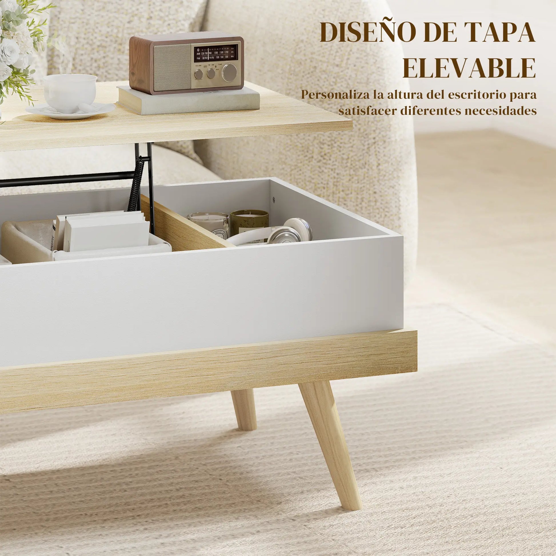 MESA DE CENTRO ELEVABLE NORDIC STORAGE image 6
