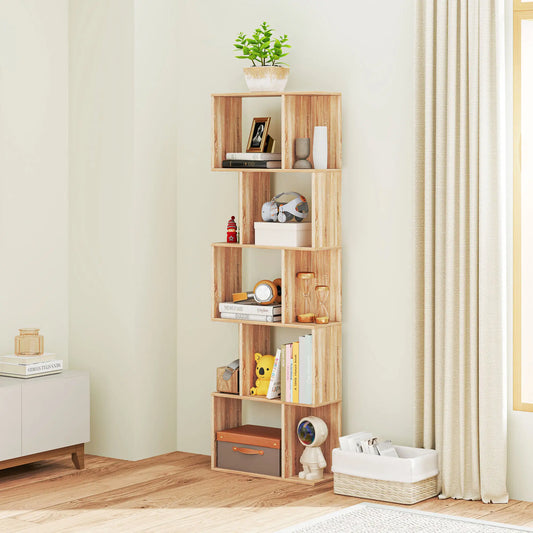 📚 Librería Diseño ONDA – Estantería en Forma de S 5 Niveles