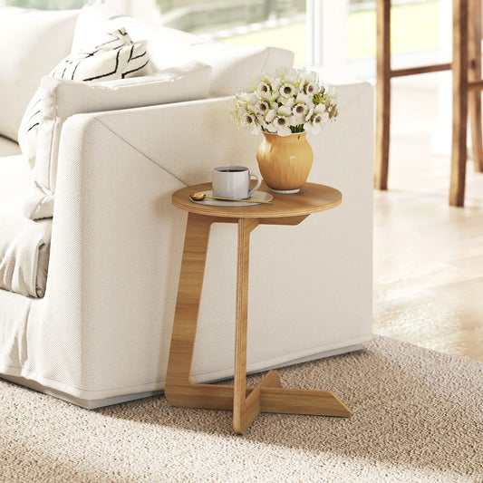 ☕ Mesa Auxiliar FLOW C – Diseño en C 50 cm