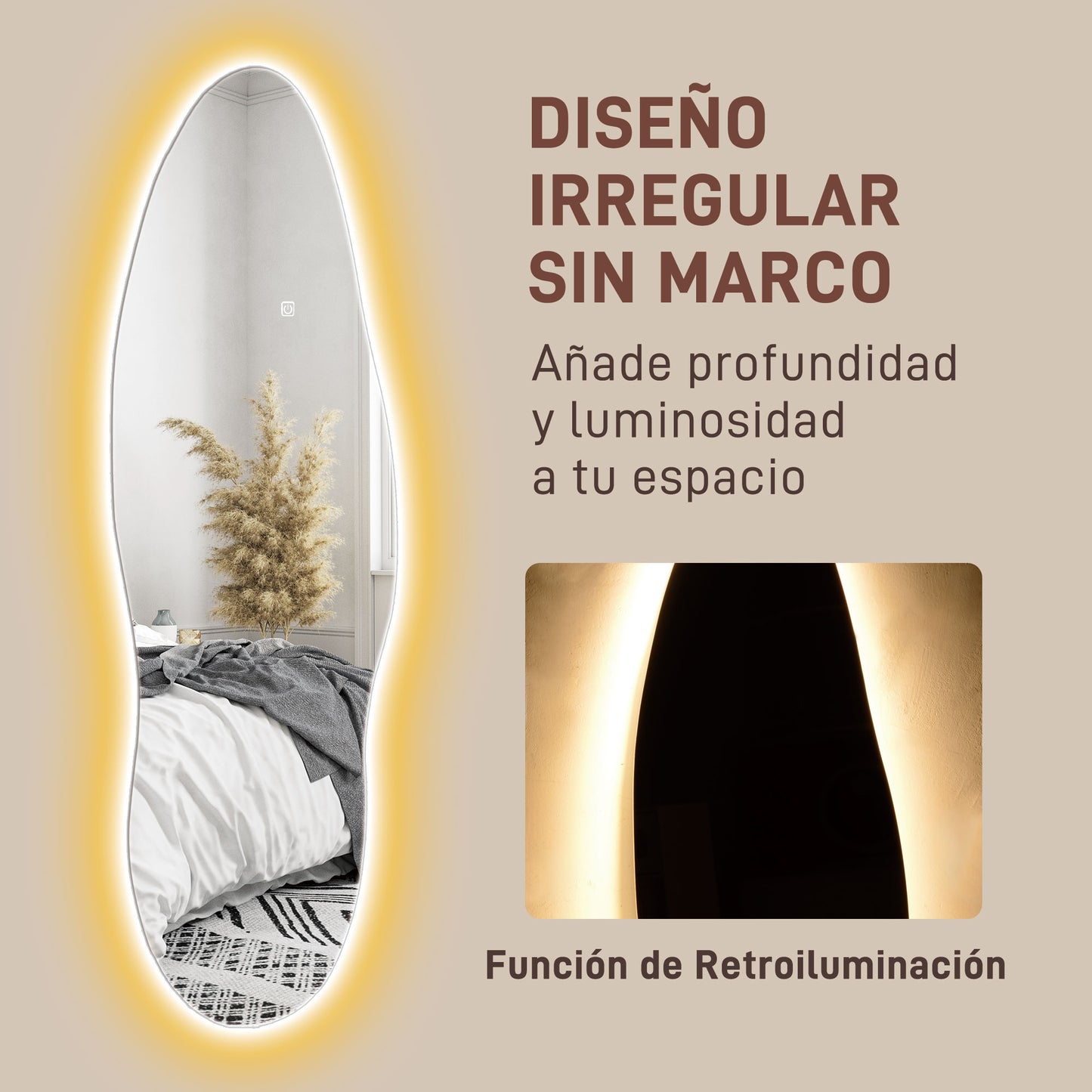 ESPEJO LED WAVE FULL BODY 3 TONOS image 3