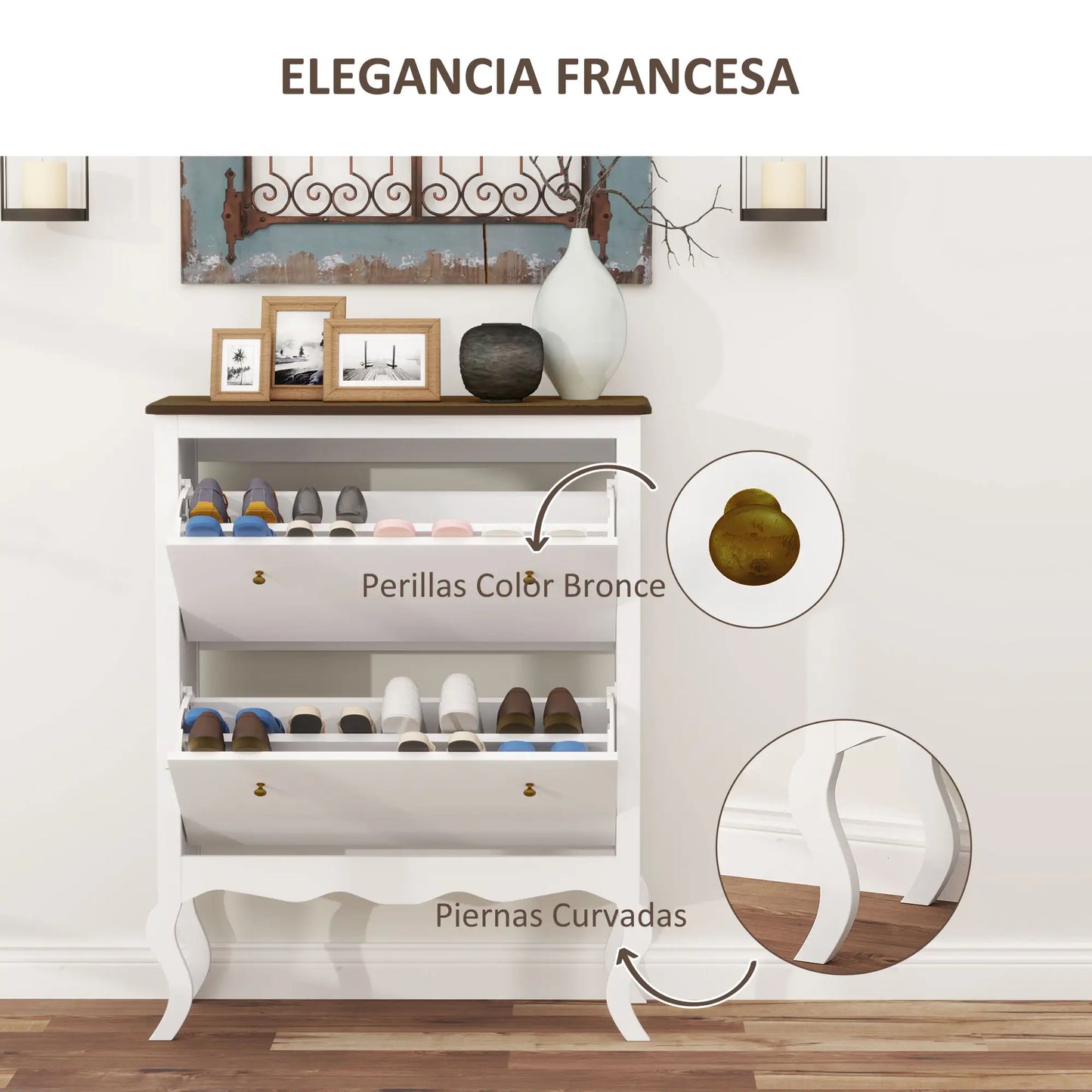ZAPATERO ESTRECHO VERSALLES BLANC ESTILO FRANCÉS image 4
