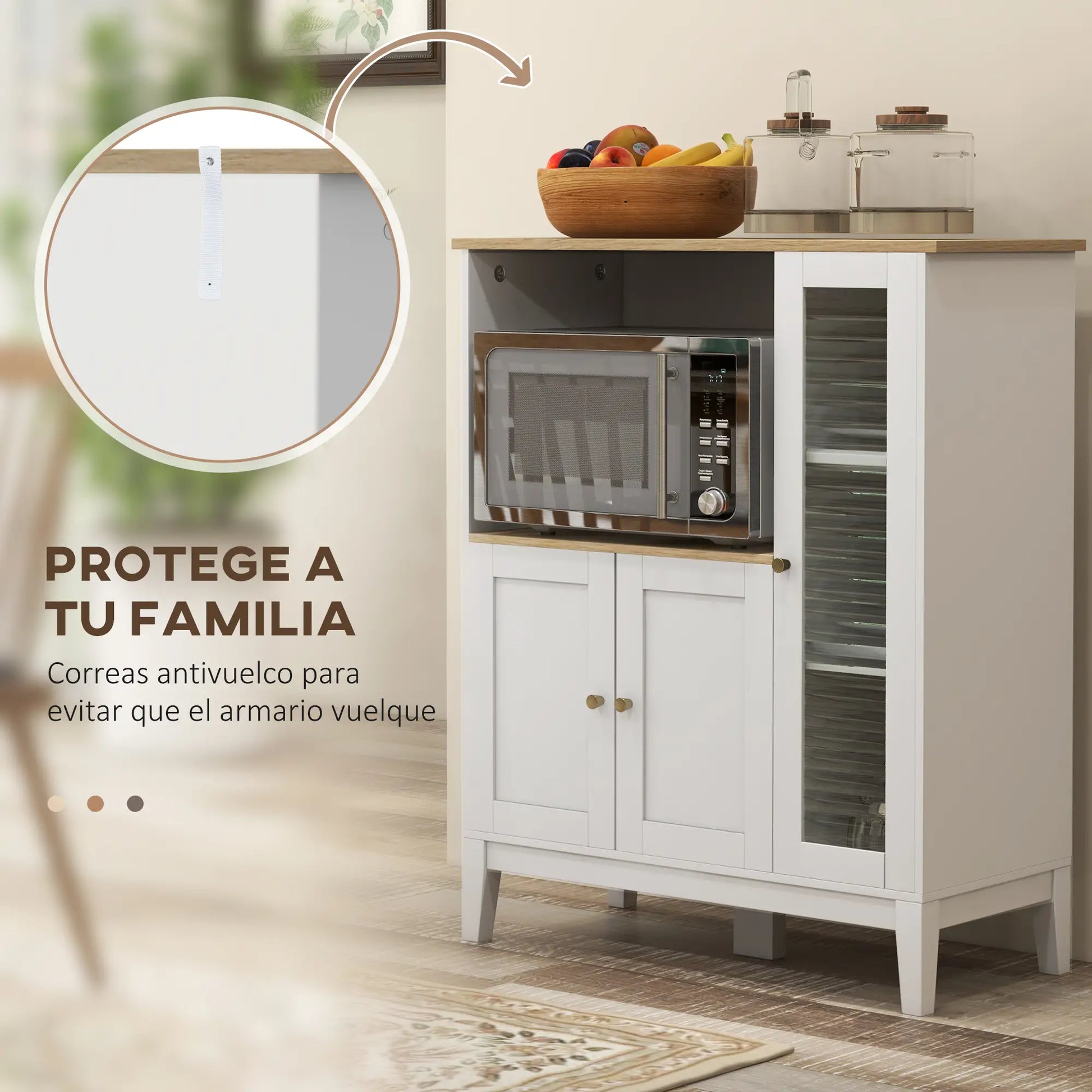 APARADOR MUEBLE AUXILIAR DE COCINA MODELO BLANCOMICRO image 5