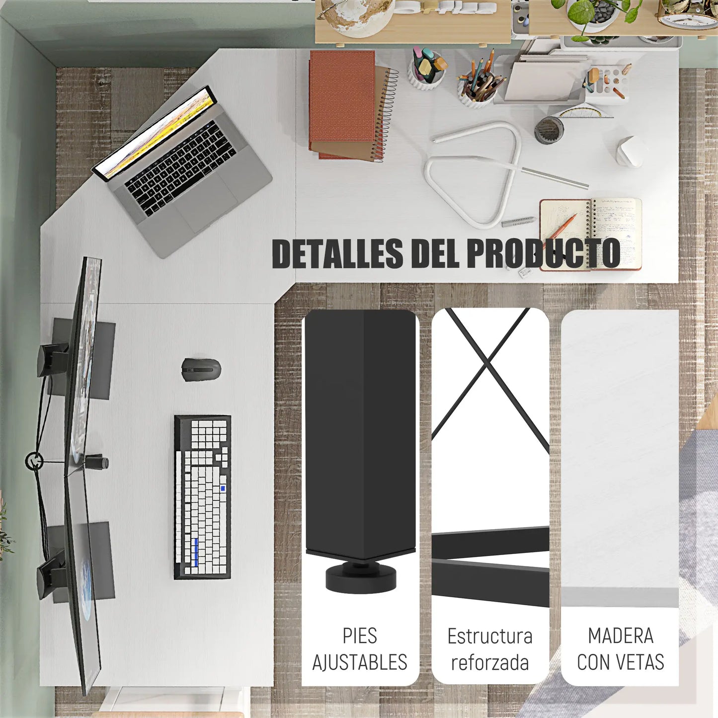 ESCRITORIO ESQUINERO MODELO ATLAS L image 3