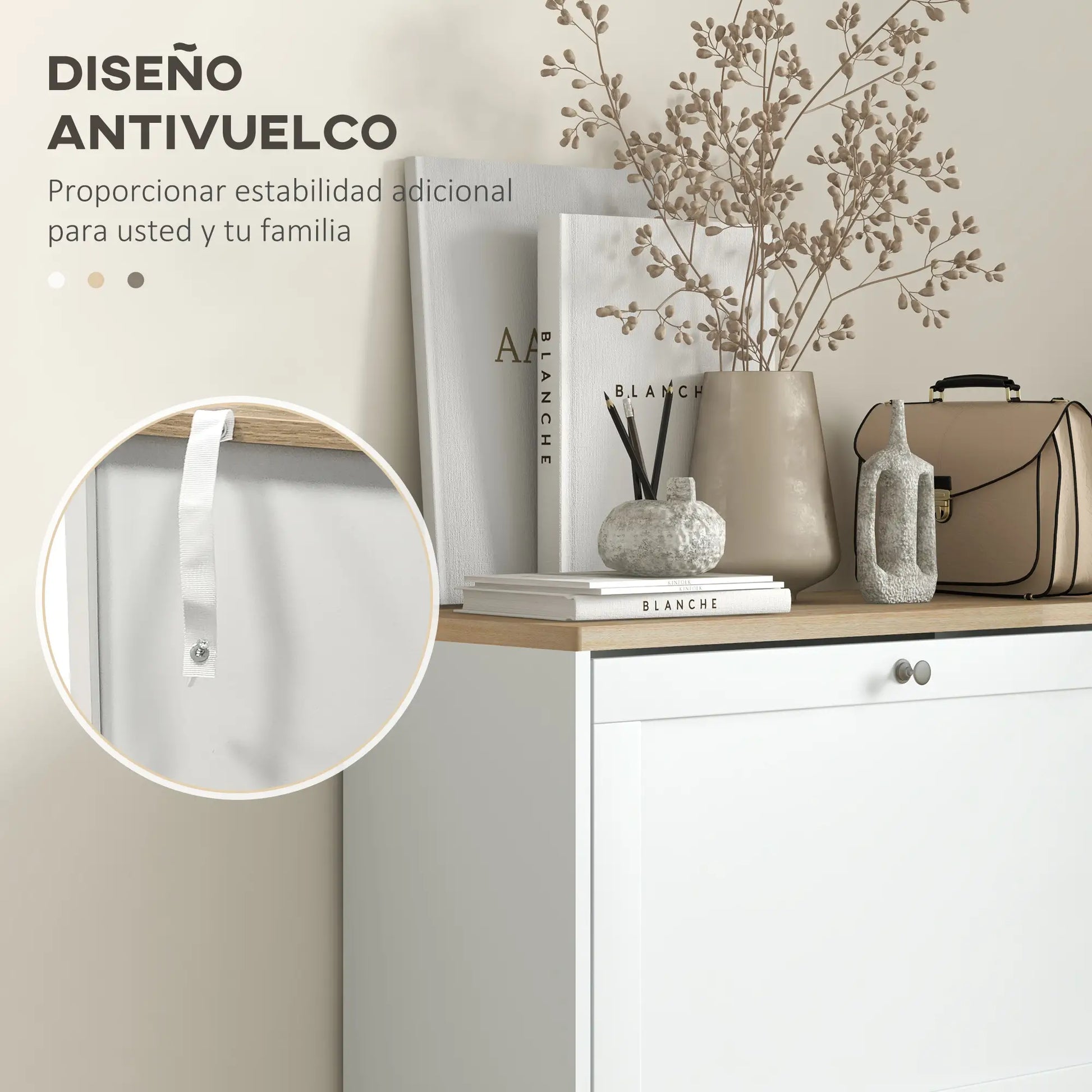 ZAPATERO MODERNO LUMEN 18 CON 3 CAJONES ABATIBLES image 3