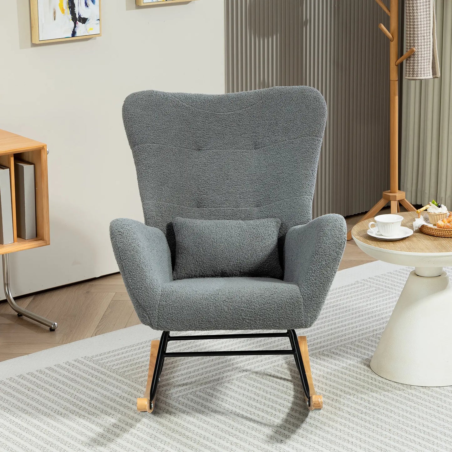 MECEDORA MODELO NORDIC TEDDY – BUTACA MECEDORA TAPIZADA image 1