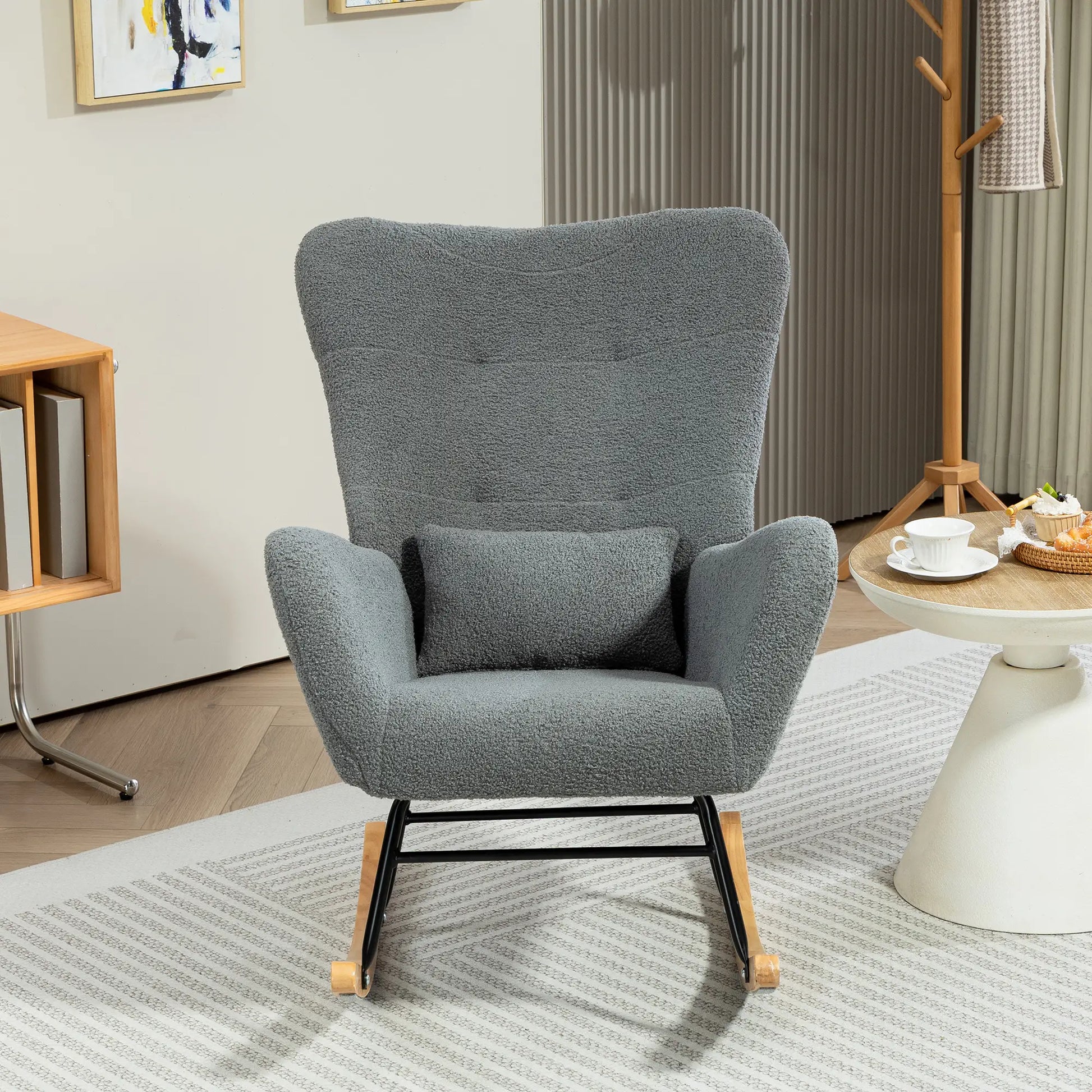 MECEDORA MODELO NORDIC TEDDY – BUTACA MECEDORA TAPIZADA image 1